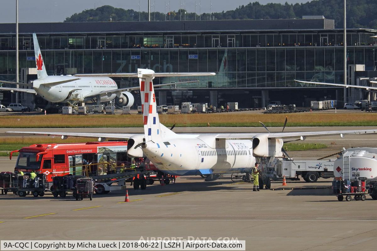 9A-CQC, 2009 De Havilland Canada DHC-8-402Q Dash 8 C/N 4258, At Zurich