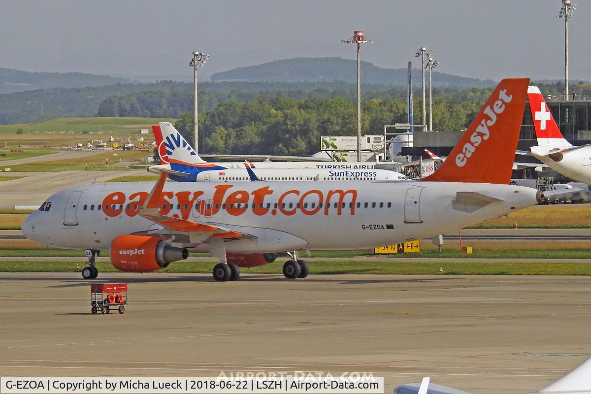 G-EZOA, 2014 Airbus A320-214 C/N 6412, At Zurich