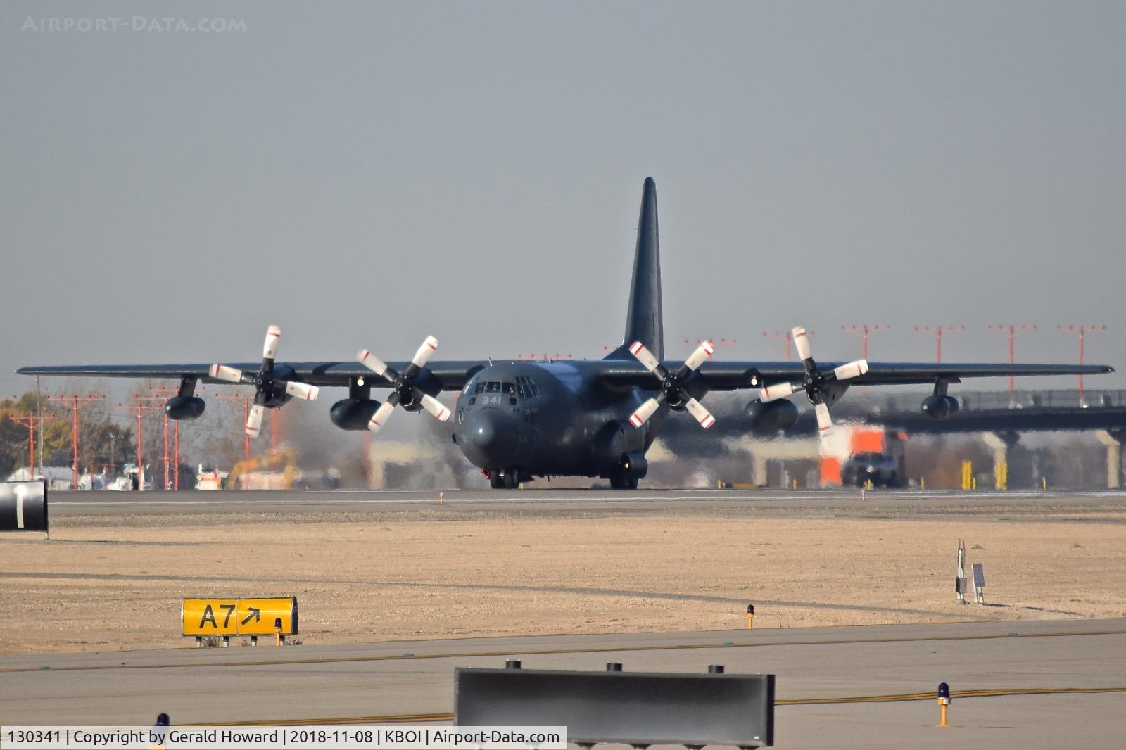 130341, 1989 Lockheed KCC-130H Hercules C/N 382-5200, Start of take off run on RWY 10L.
