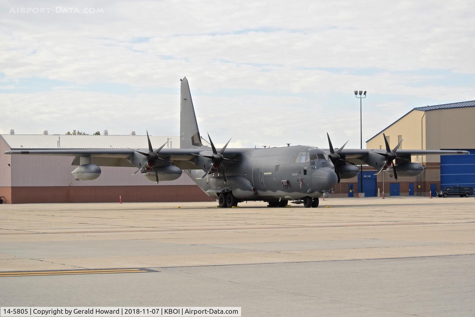 14-5805, Lockheed Martin MC-130J-30 Commando II C/N 382-5805, Parked on the Idaho ANG ramp. AFSOC, Cannon AFB, NM.