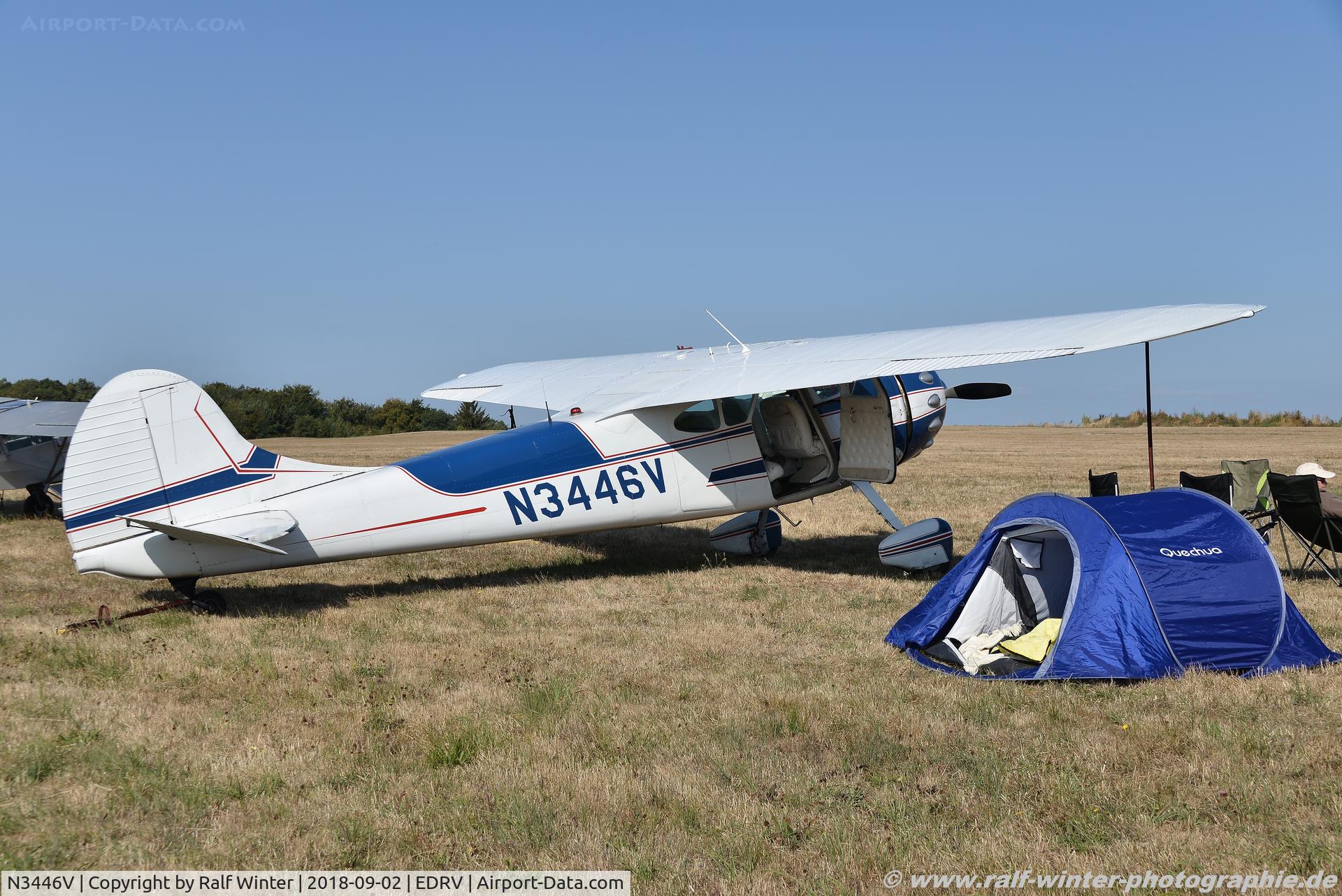 N3446V, 1948 Cessna 195A C/N 7136, Cessna 195A - Aerospace Trust Management - 7136 - N3446V - 02.09.2018 - EDRV