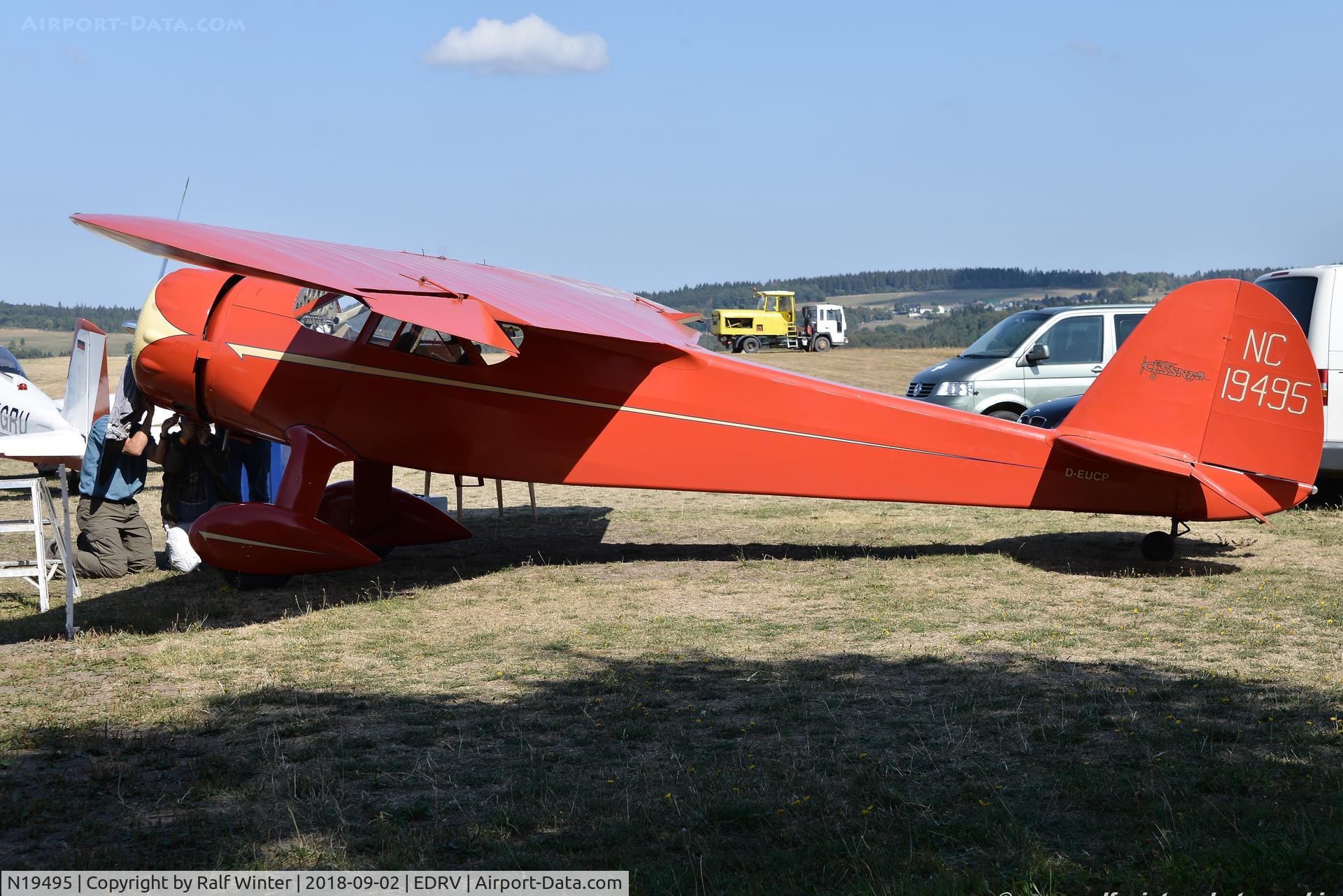 N19495, 1939 Cessna C-145 Airmaster C/N 463, Cessna C-145 Airmaster - Private - 463 - NC19495 - 02.09.2018 - EDRV