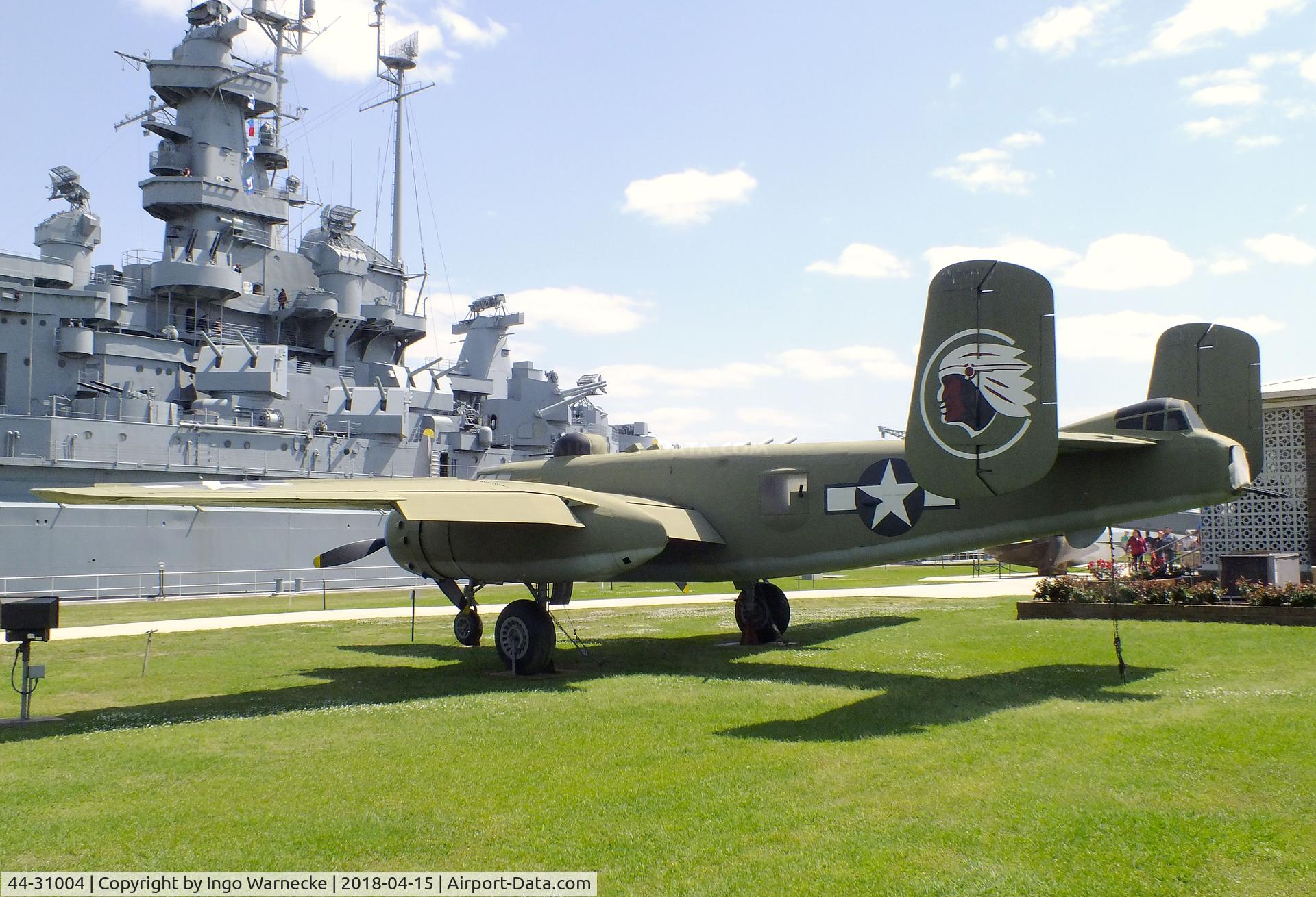 44-31004, 1944 North American TB-25N Mitchell C/N 108-34279, North American TB-25N Mitchell at the USS Alabama Battleship Memorial Park, Mobile AL
