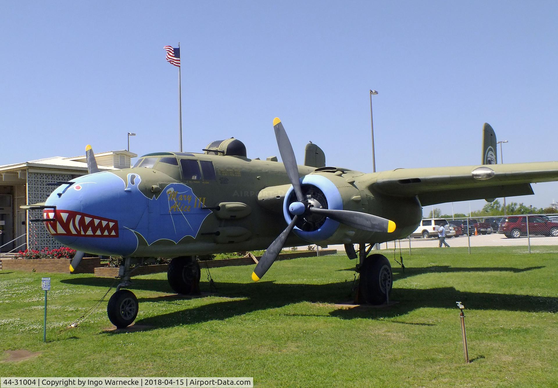 44-31004, 1944 North American TB-25N Mitchell C/N 108-34279, North American TB-25N Mitchell at the USS Alabama Battleship Memorial Park, Mobile AL