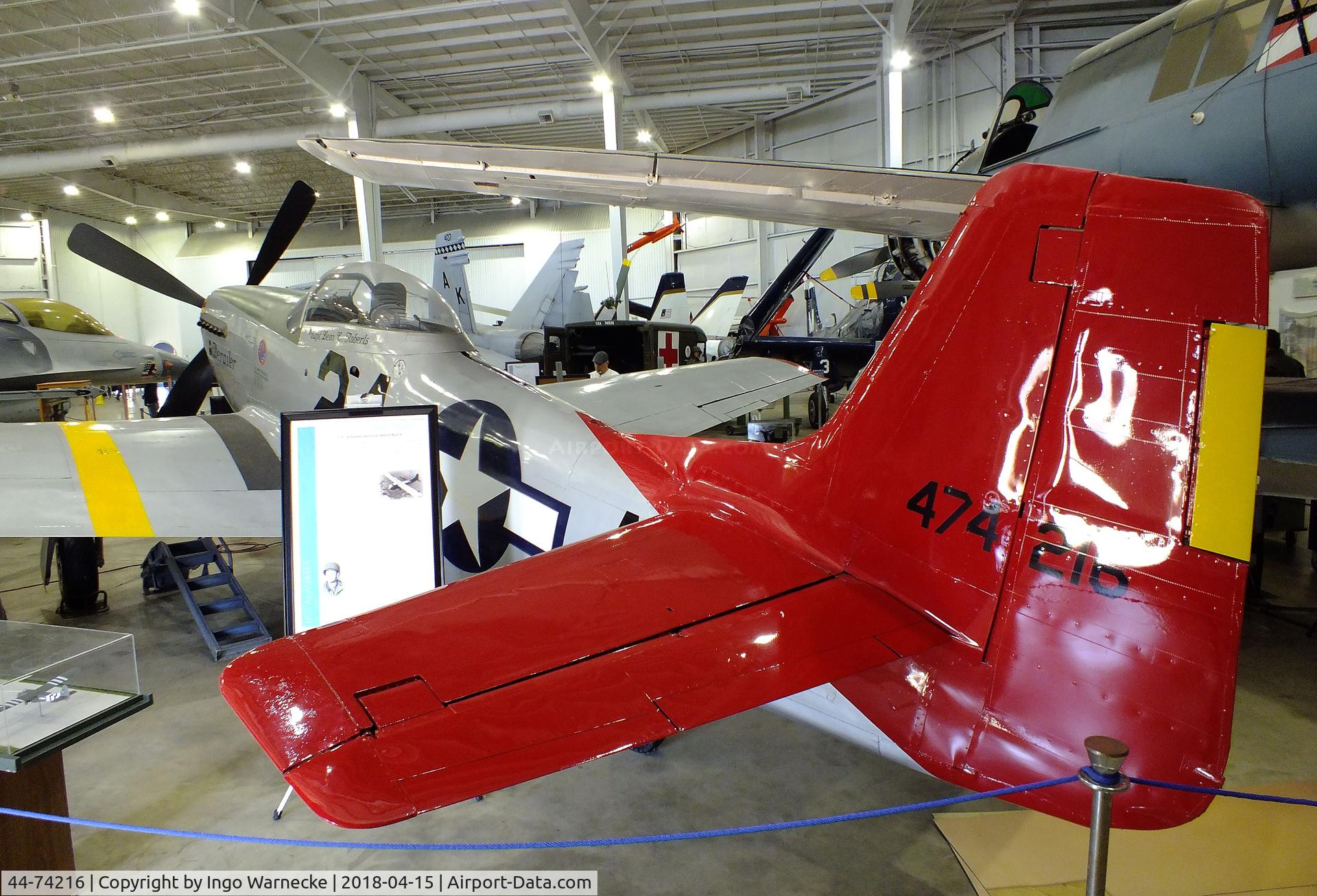 44-74216, 1944 North American P-51D-25-NA Mustang C/N 122-40756, North American P-51D Mustang at the USS Alabama Battleship Memorial Park, Mobile AL
