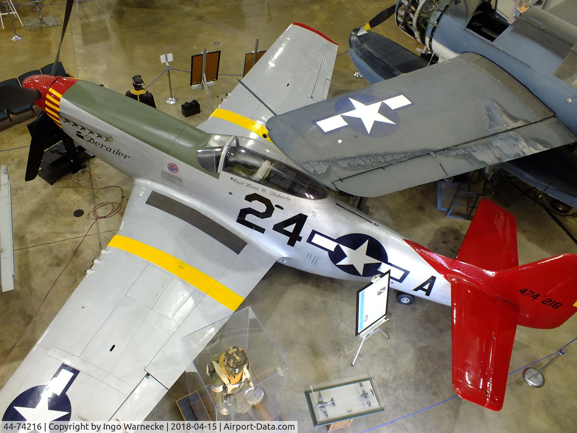 44-74216, 1944 North American P-51D-25-NA Mustang C/N 122-40756, North American P-51D Mustang at the USS Alabama Battleship Memorial Park, Mobile AL