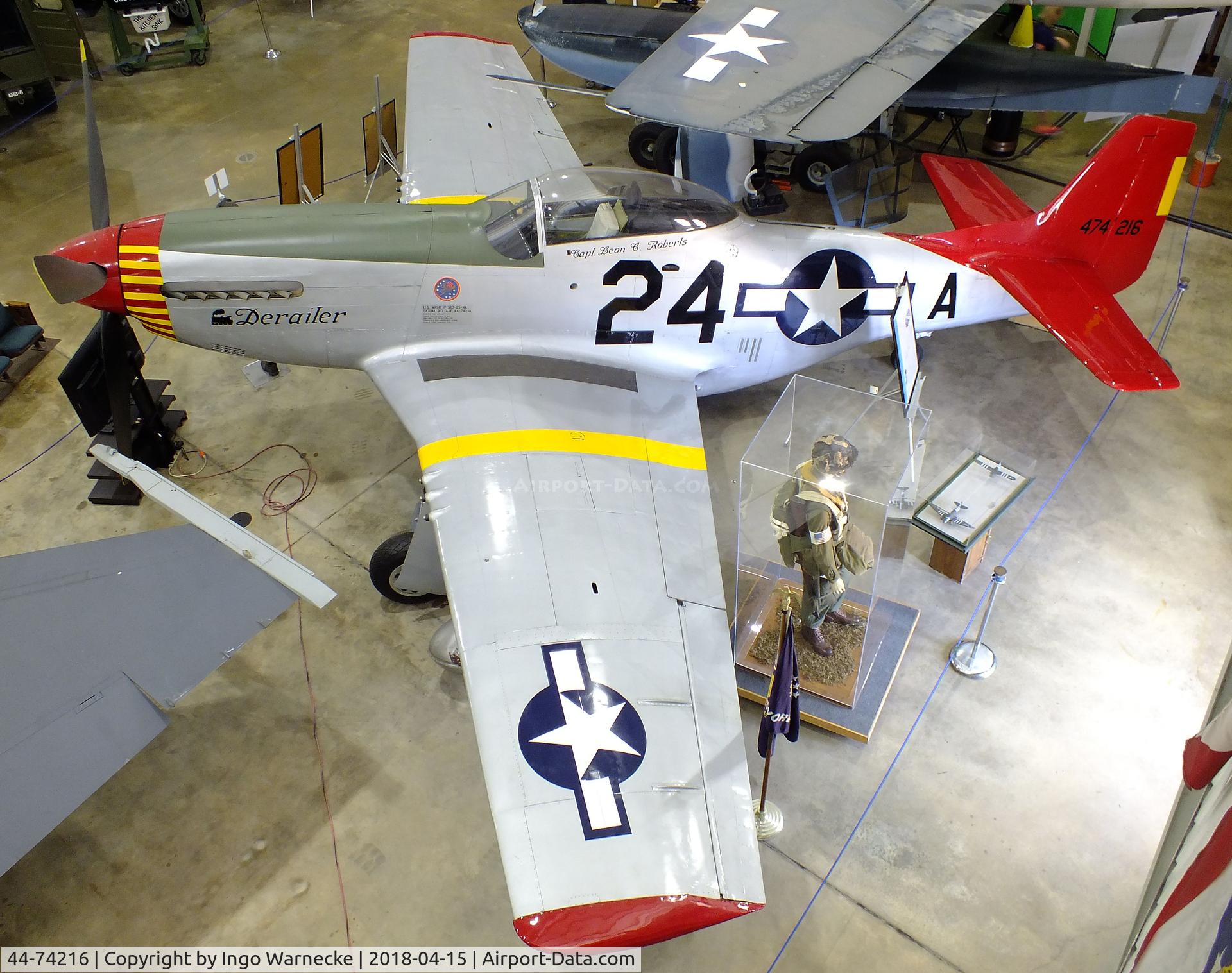 44-74216, 1944 North American P-51D-25-NA Mustang C/N 122-40756, North American P-51D Mustang at the USS Alabama Battleship Memorial Park, Mobile AL