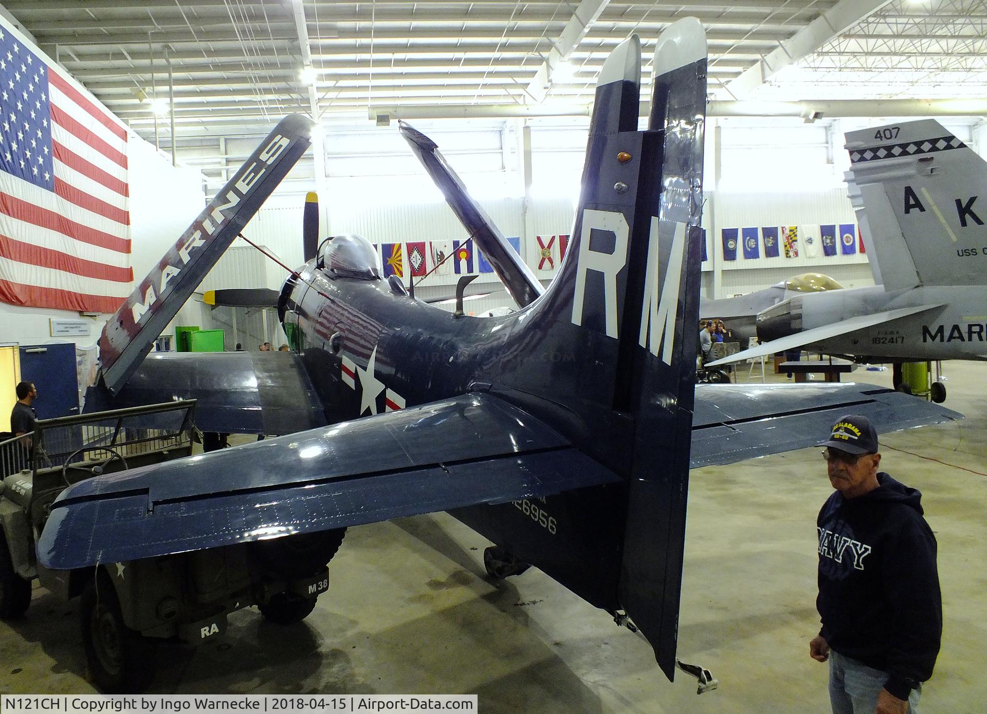 N121CH, Douglas AD-4N Skyraider C/N 7756, Douglas AD-4N (A-1D) Skyraider at the USS Alabama Battleship Memorial Park, Mobile AL
