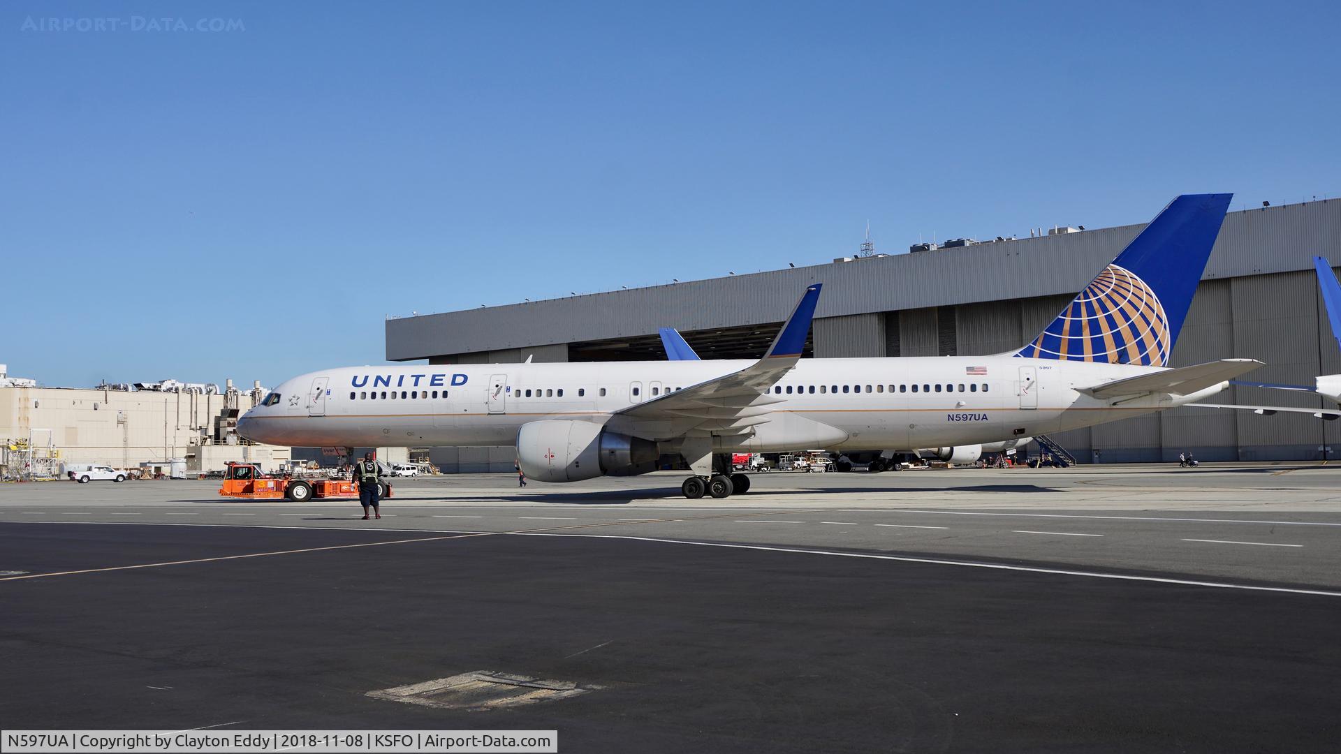 N597UA, 1998 Boeing 757-222 C/N 28750, SFO 2018.