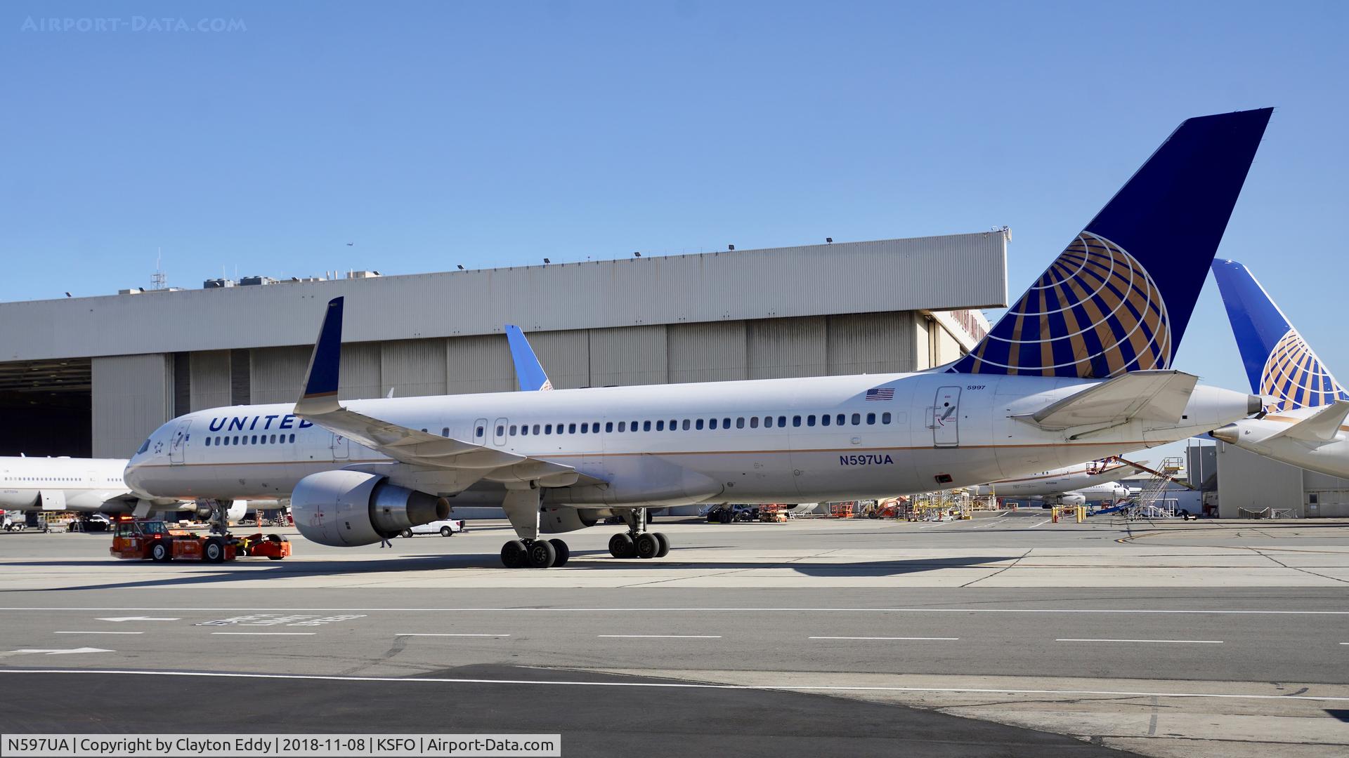 N597UA, 1998 Boeing 757-222 C/N 28750, SFO 2018.