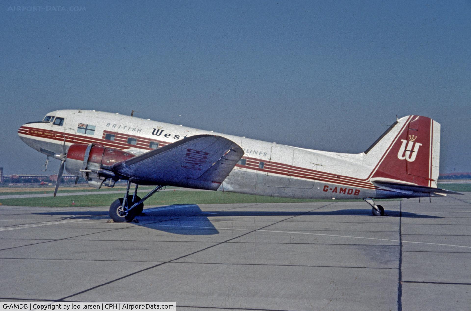 G-AMDB, 1943 Douglas C-47 Dakota 3 C/N 14987, Copenhagen in the sixties.