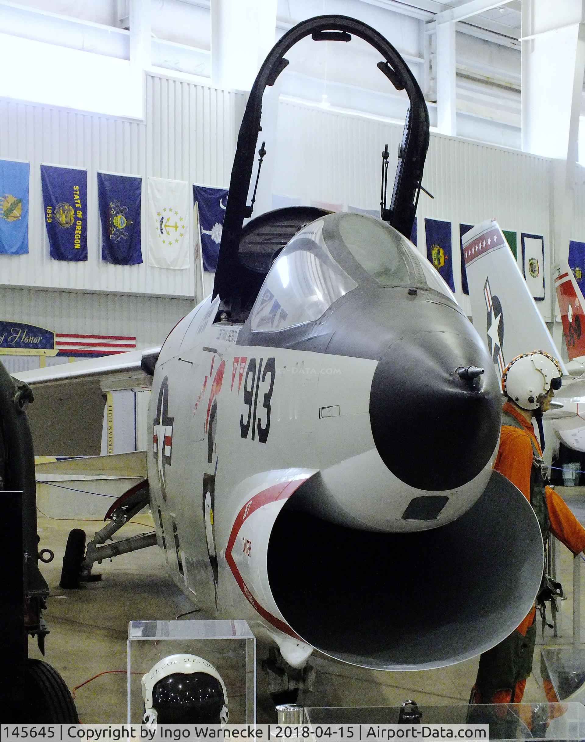 145645, Vought RF-8G Crusader C/N 519, Vought RF-8G Crusader at the USS Alabama Battleship Memorial Park, Mobile AL