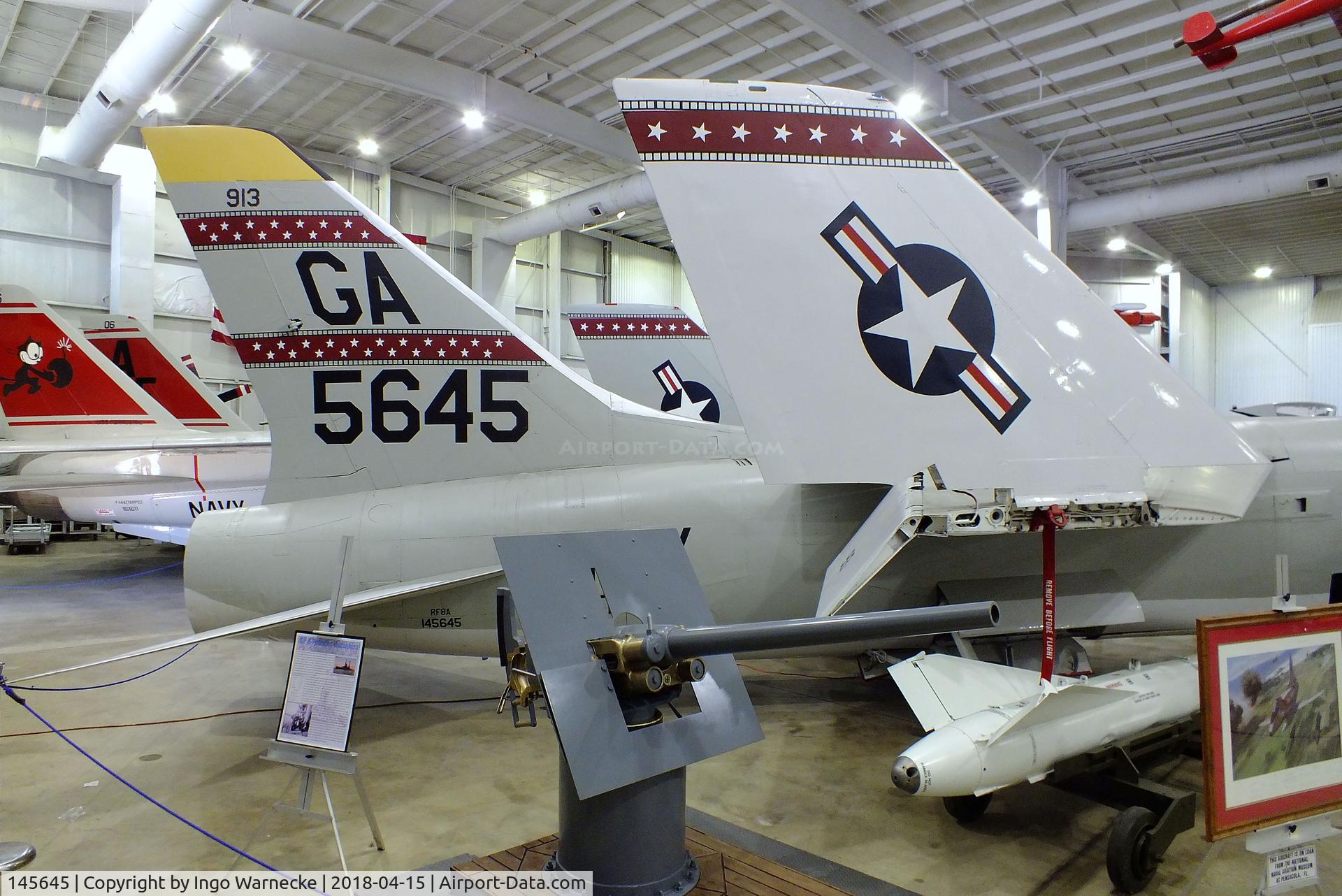 145645, Vought RF-8G Crusader C/N 519, Vought RF-8G Crusader at the USS Alabama Battleship Memorial Park, Mobile AL