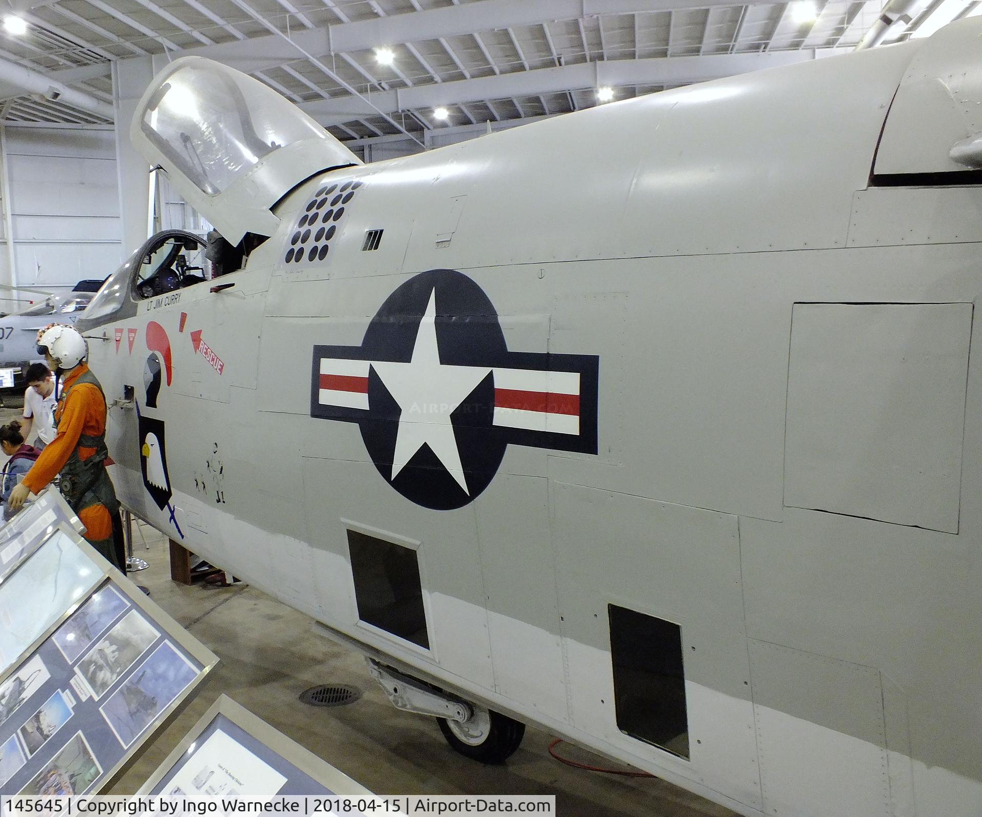 145645, Vought RF-8G Crusader C/N 519, Vought RF-8G Crusader at the USS Alabama Battleship Memorial Park, Mobile AL