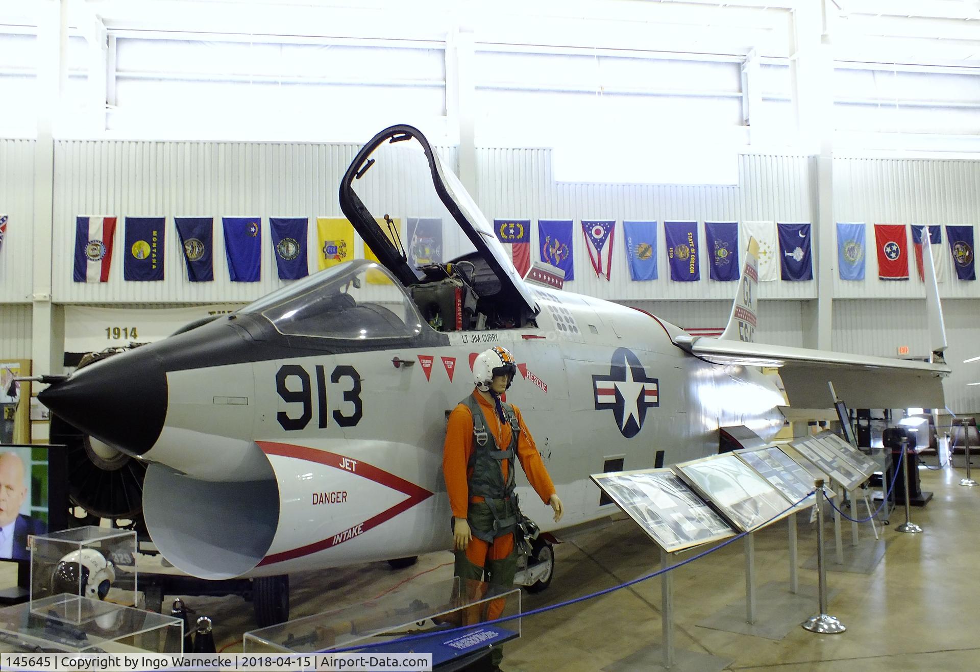 145645, Vought RF-8G Crusader C/N 519, Vought RF-8G Crusader at the USS Alabama Battleship Memorial Park, Mobile AL