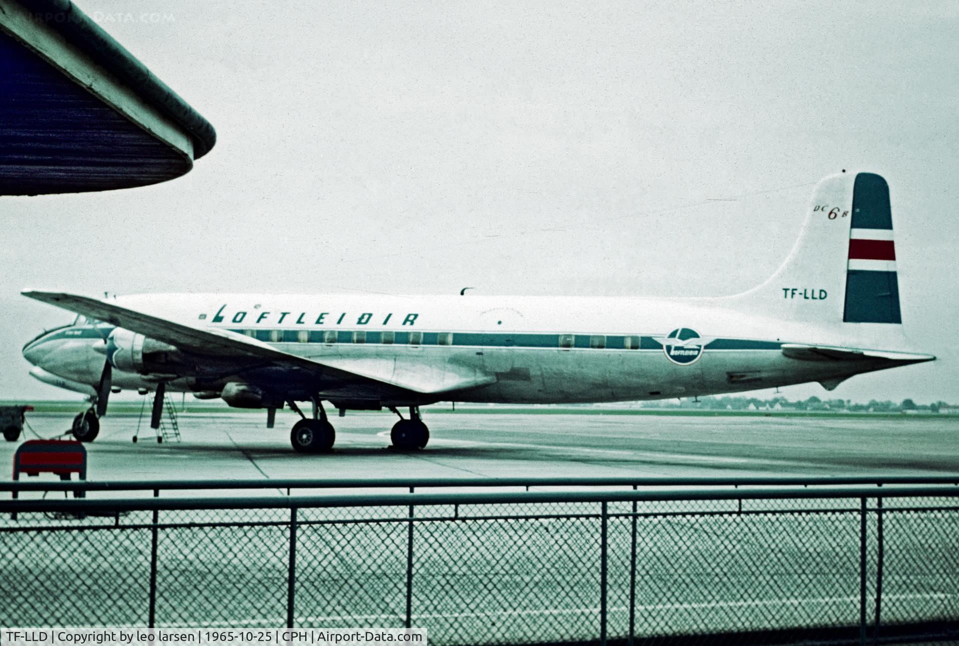 TF-LLD, 1954 Douglas DC-6B C/N 44117, Copenhagen 30.10.1965