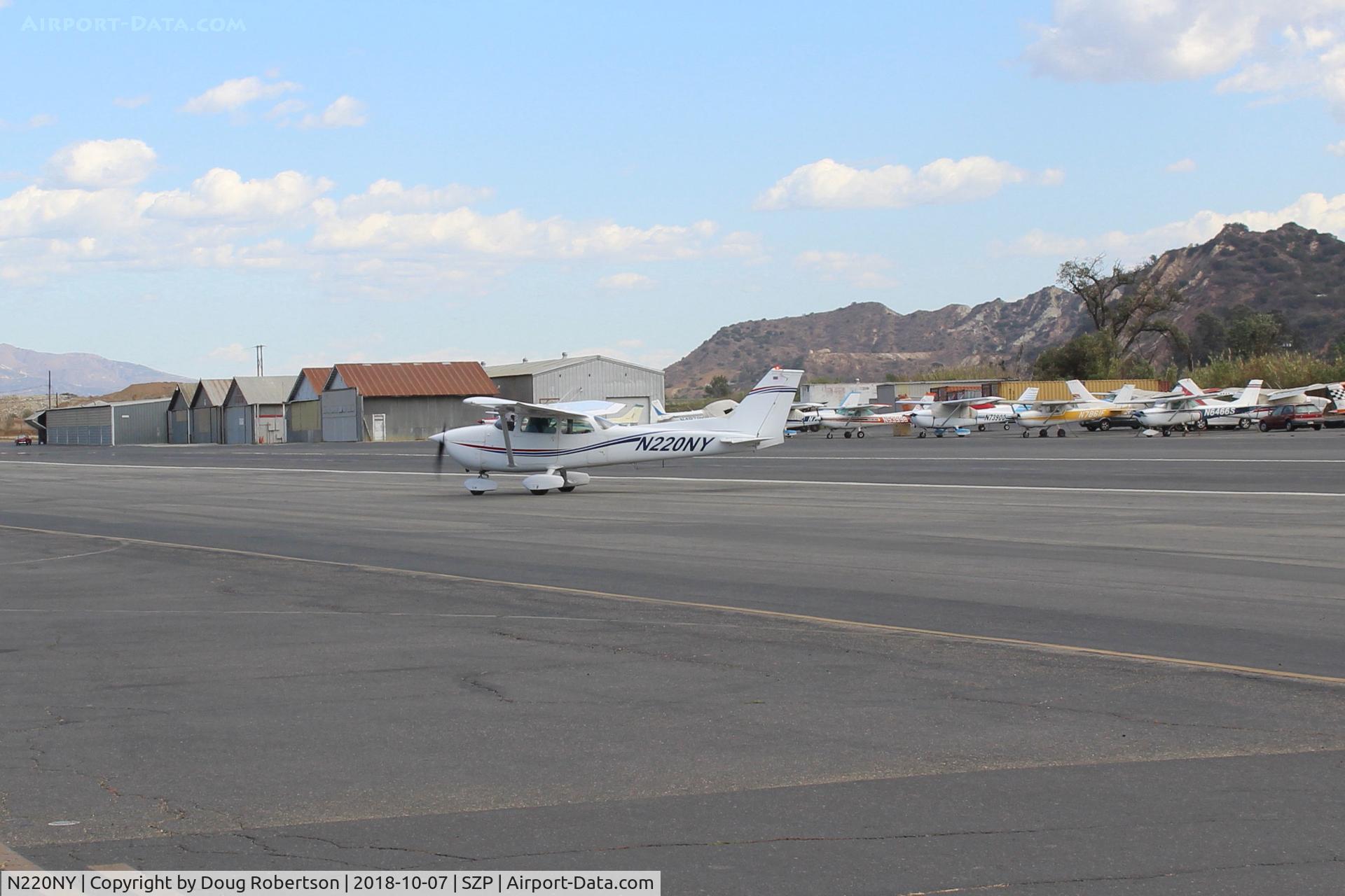 N220NY, 1974 Cessna 172M C/N 17263763, 1974 Cessna 172M SKYHAWK, Lycoming O-320-E2D 150 Hp, taxi back after landing
