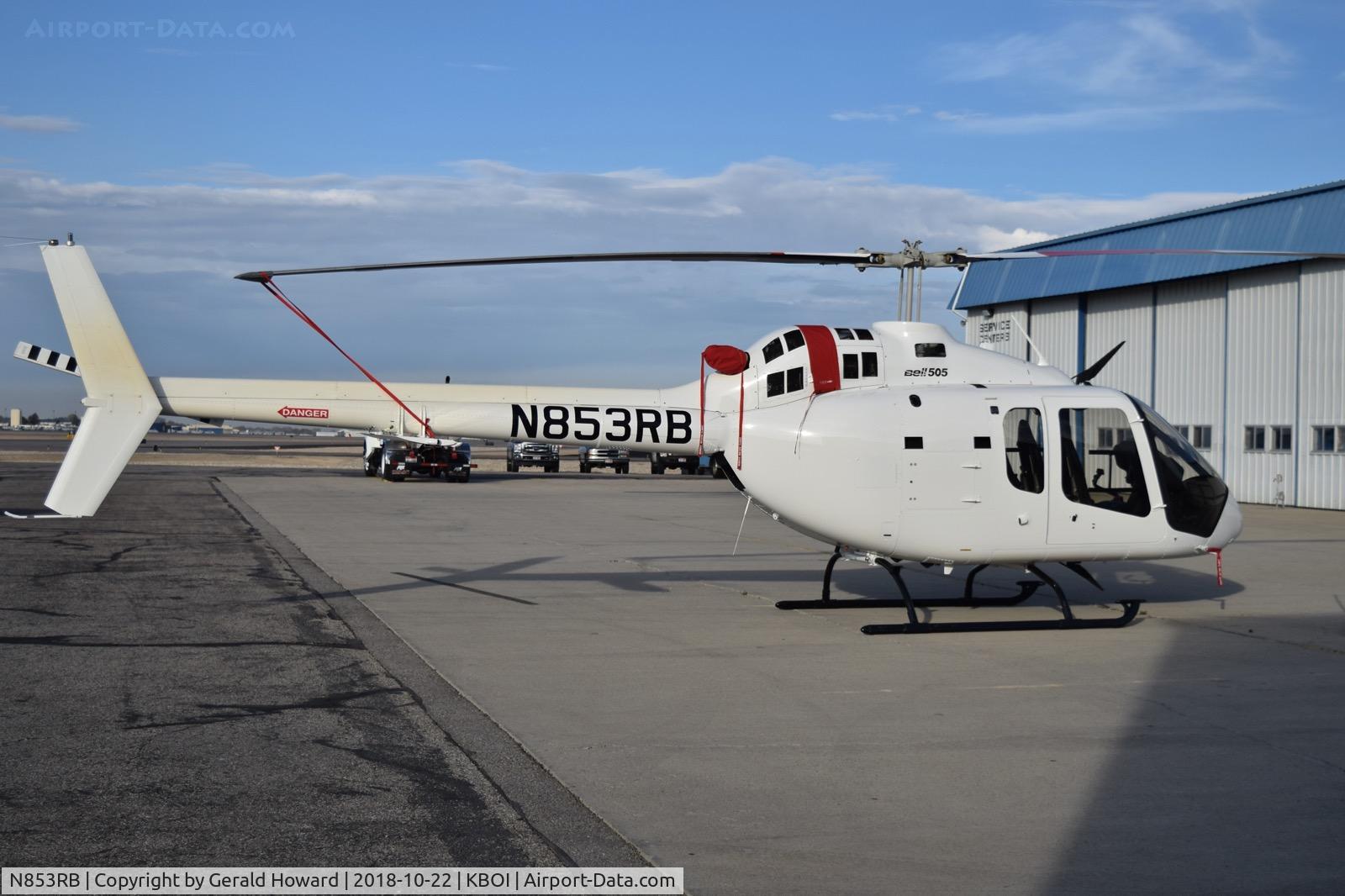 N853RB, 2018 Bell 505 Jet Ranger X Jet Ranger X C/N 65129, Parked for service.
