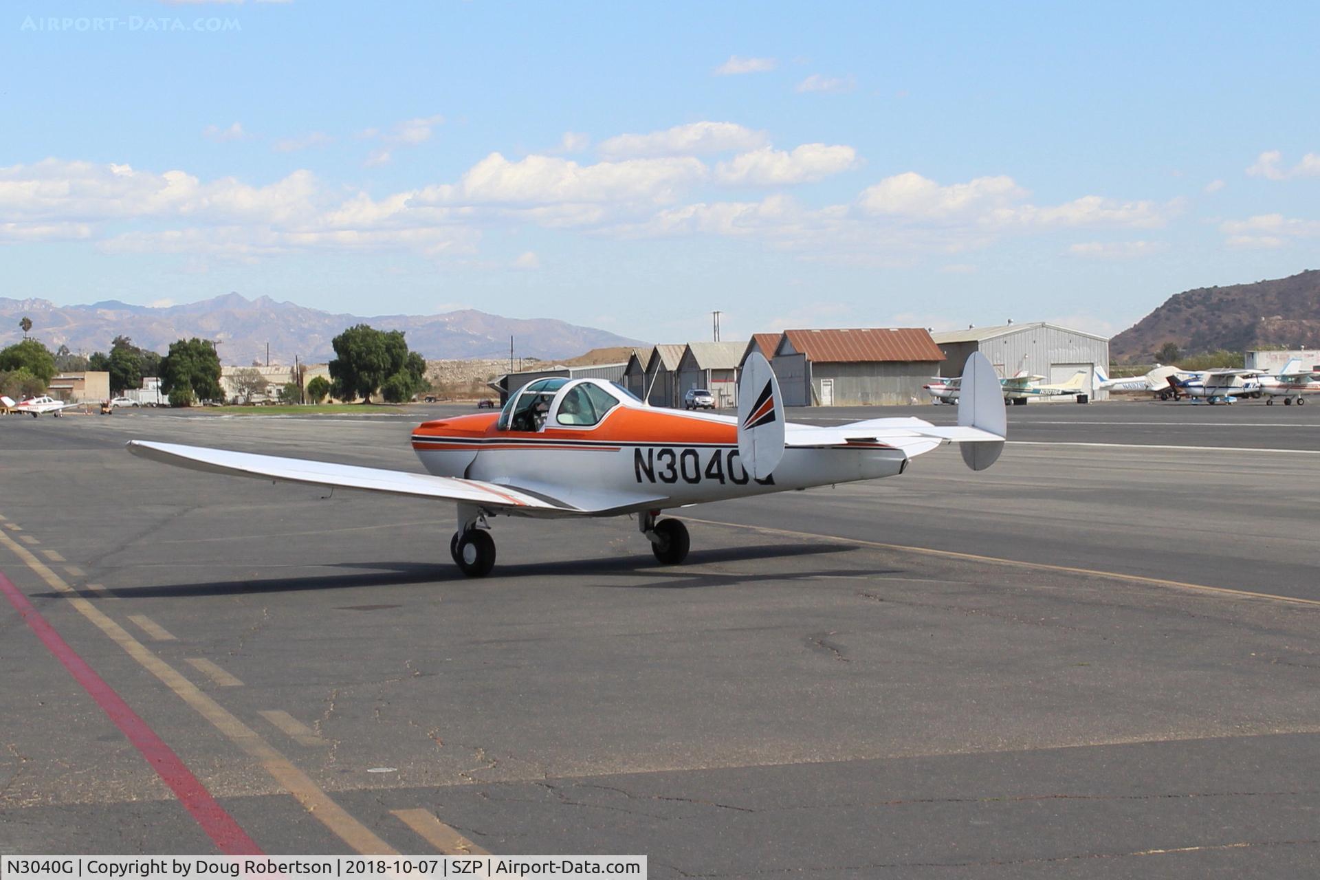 N3040G, 1961 Forney F-1A Aircoupe C/N 5740, 1961 Forney F-1A AIRCOUPE, Continental O-200 100 Hp upgrade by STC from original C90, taxi to Fuel Dock