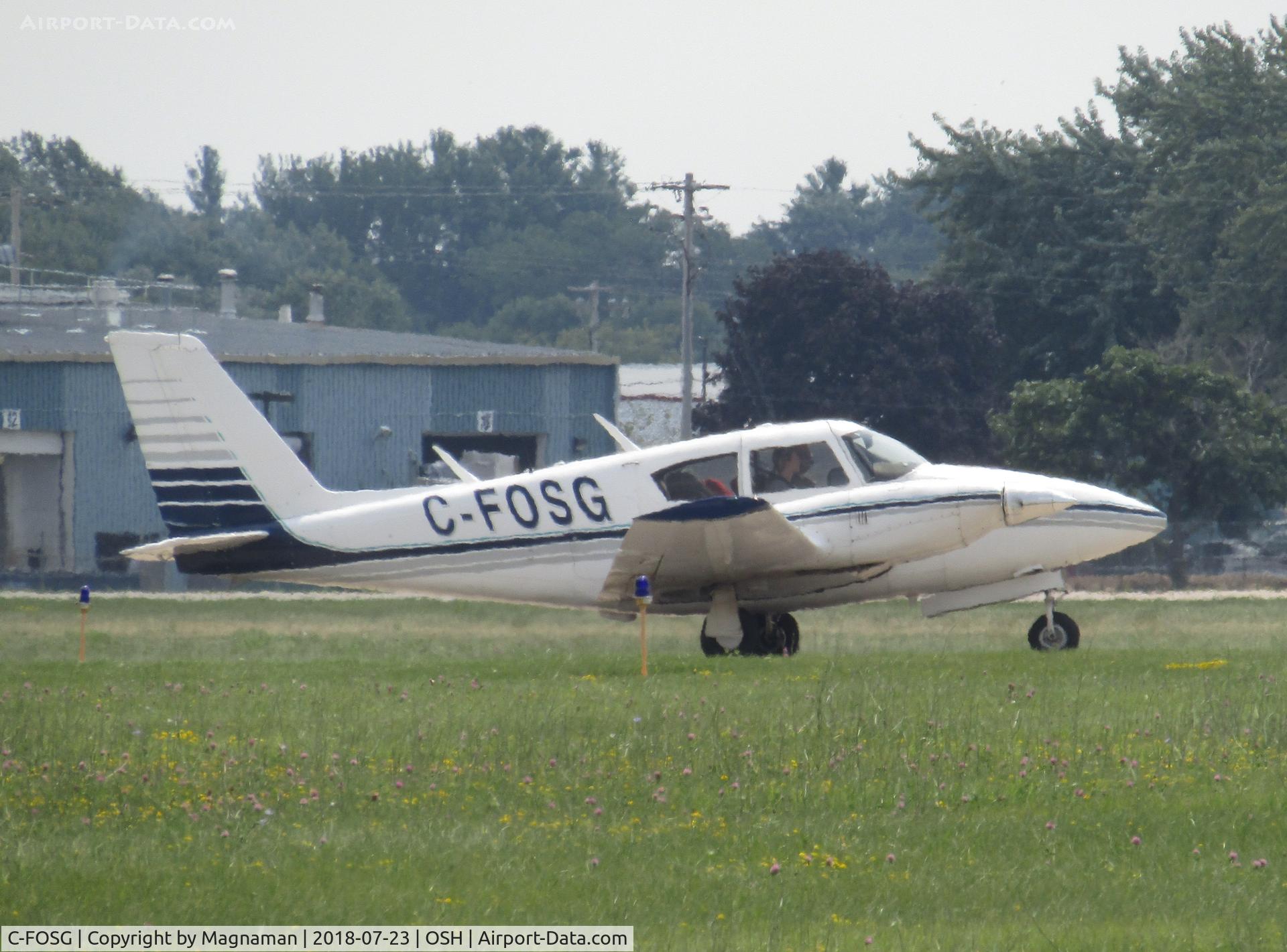 C-FOSG, 1965 Piper PA-30-160 Twin Comanche Twin Comanche C/N 30-873, just landed at EAA