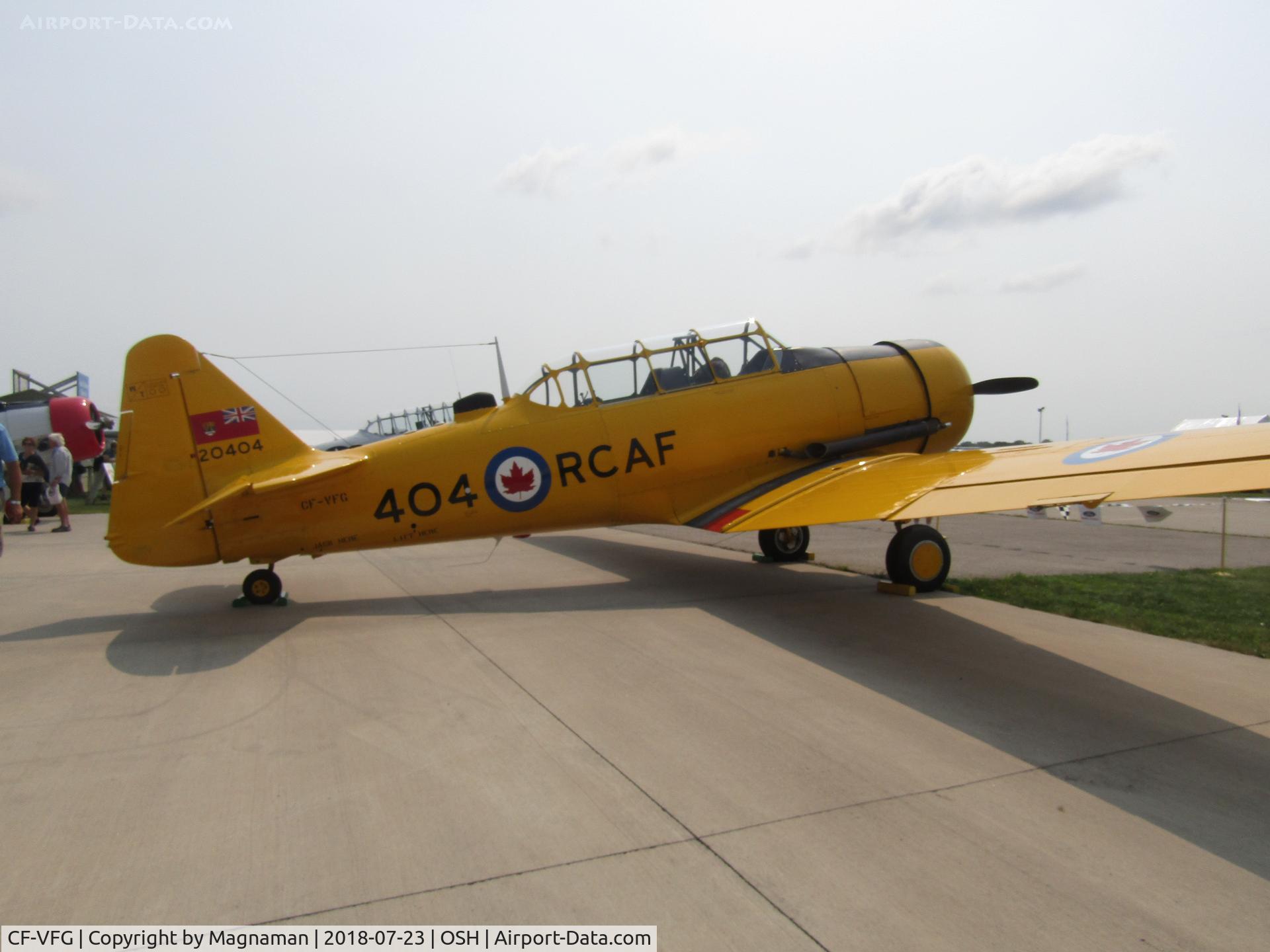 CF-VFG, 1952 Canadian Car & Foundry T-6 Harvard Mk.4 C/N CCF4-195, in cramped ramp