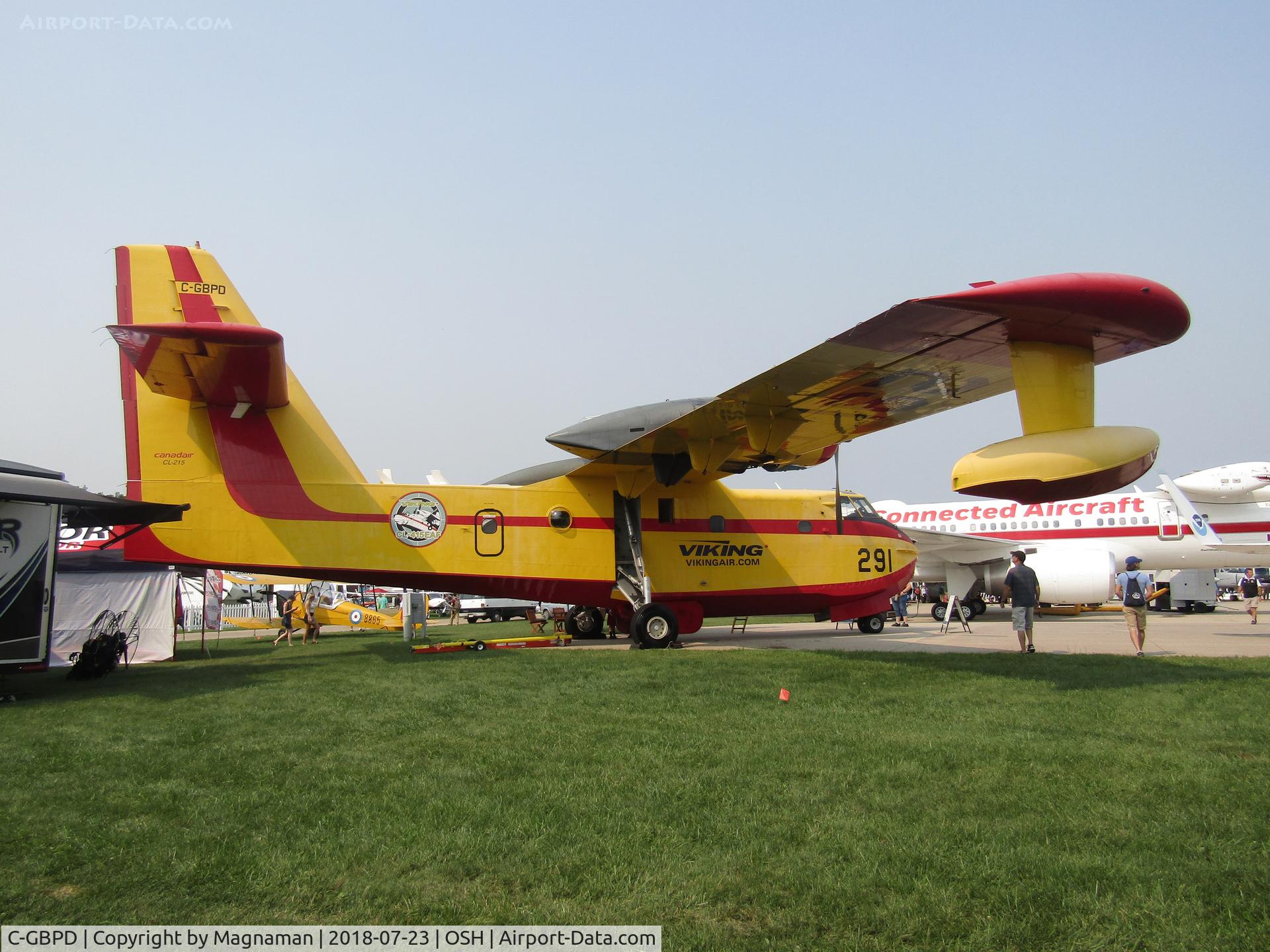 C-GBPD, 1985 Canadair CL-215-V (CL-215-1A10) C/N 1084, at static ramp