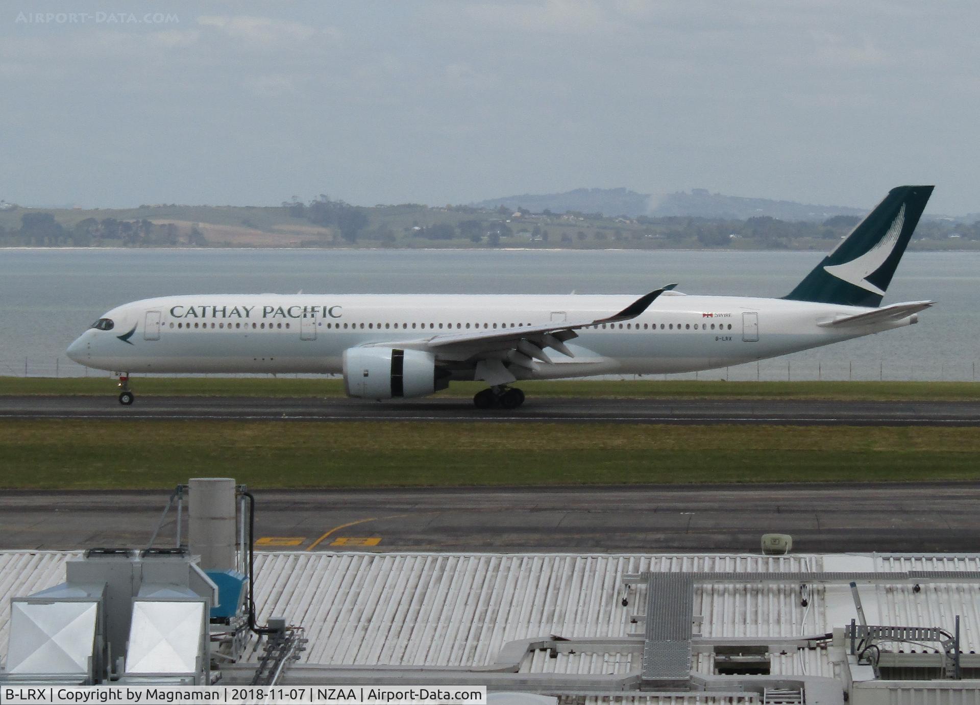 B-LRX, 2017 Airbus A350-941 C/N 155, just landed