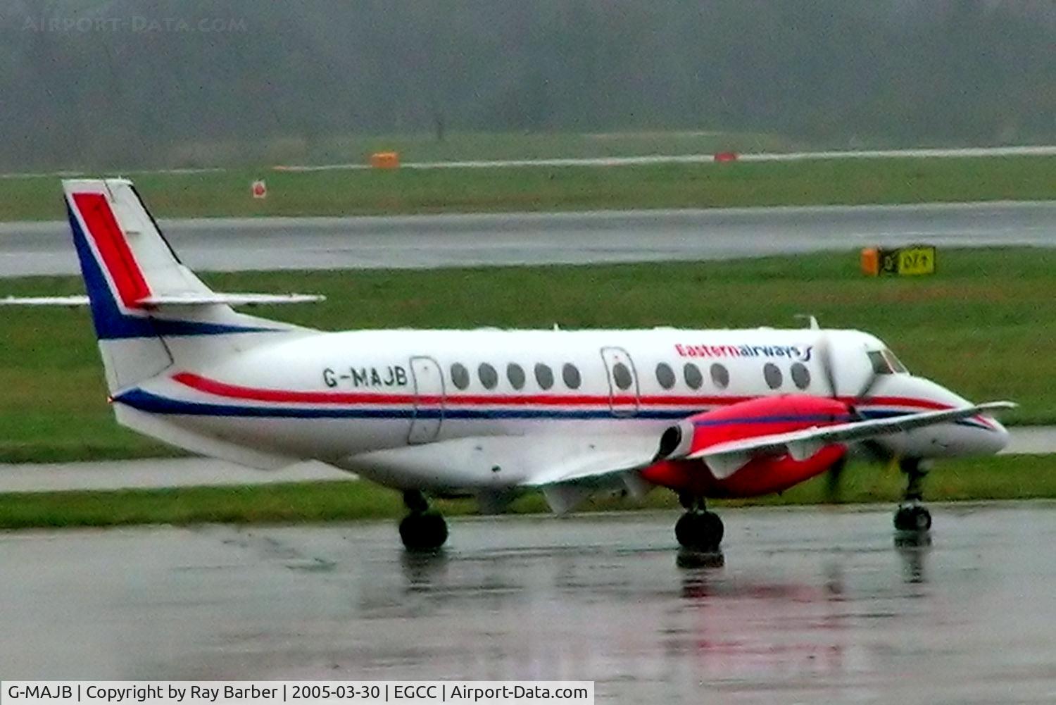 G-MAJB, 1993 British Aerospace Jetstream 41 C/N 41018, G-MAJB   BAe Jetstream 41 [41018] (Eastern Airways) Manchester-Ringway~G 30/03/2005. Taken in rain storm.