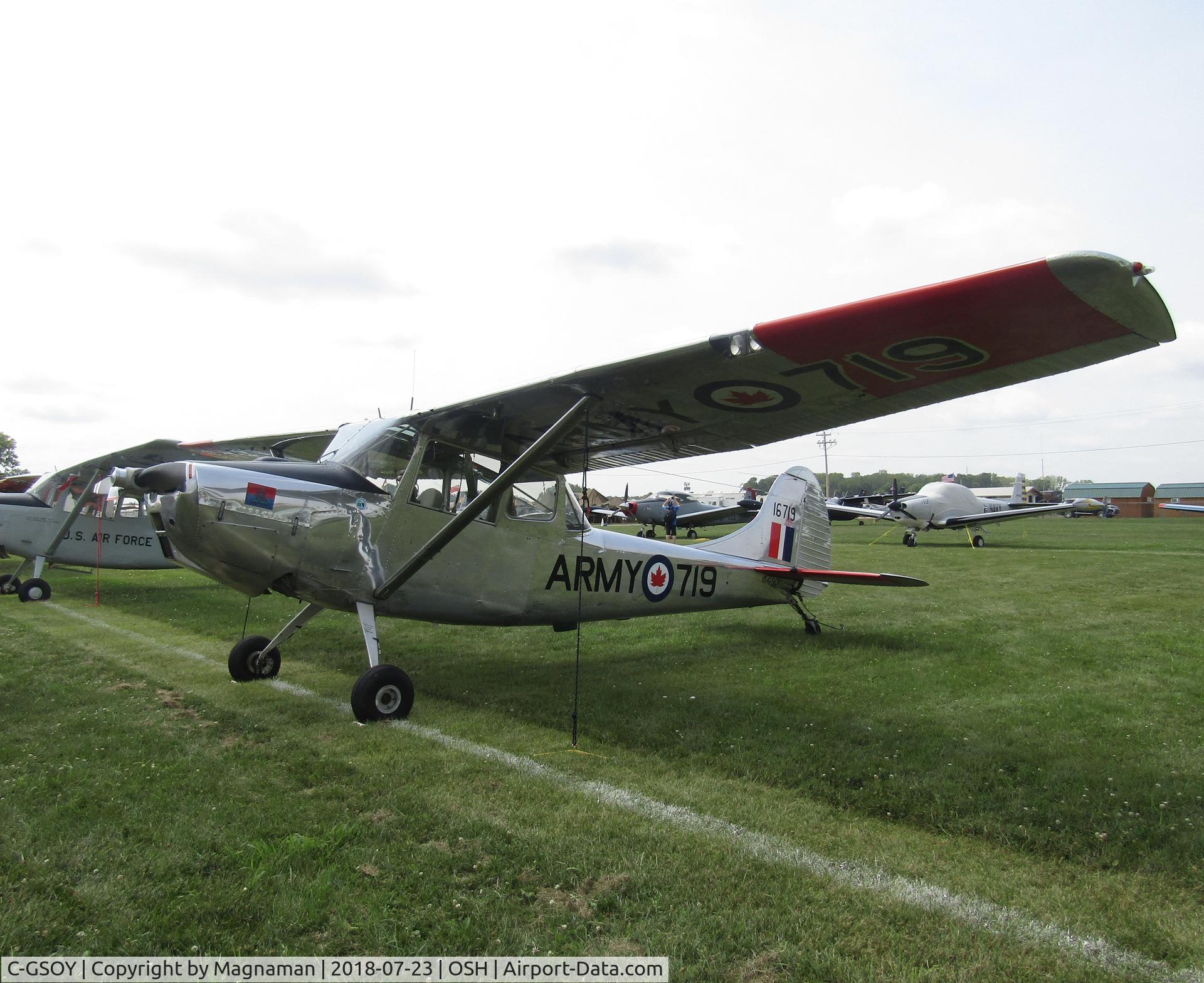 C-GSOY, 1953 Cessna 305A C/N 22774, in warbird park - EAA