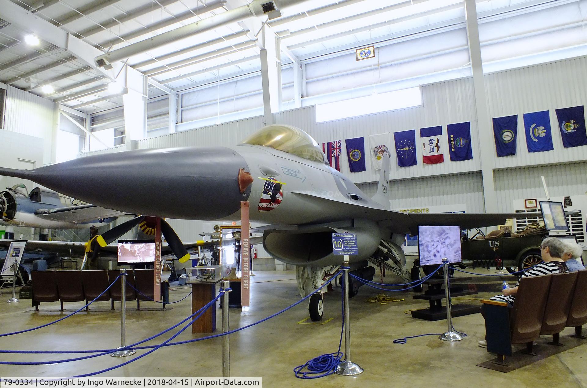 79-0334, 1979 General Dynamics F-16A Fighting Falcon C/N 61-119, General Dynamics F-16A Fighting Falcon at the USS Alabama Battleship Memorial Park, Mobile AL