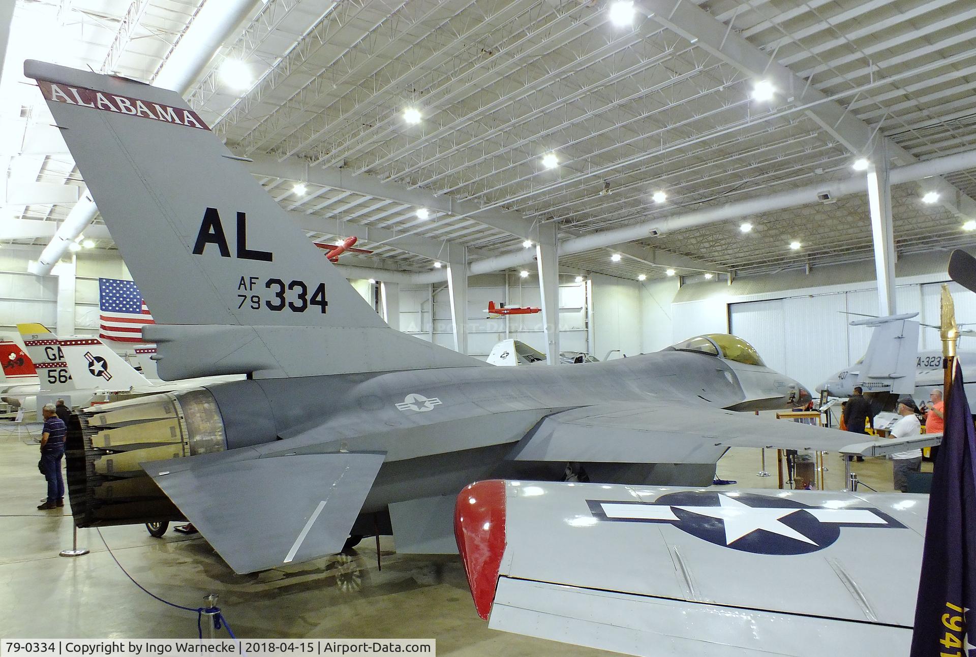 79-0334, 1979 General Dynamics F-16A Fighting Falcon C/N 61-119, General Dynamics F-16A Fighting Falcon at the USS Alabama Battleship Memorial Park, Mobile AL