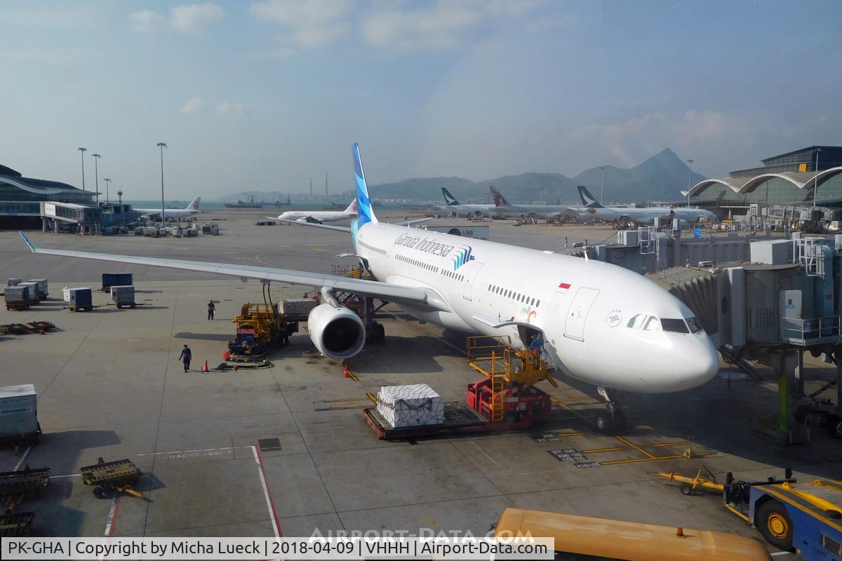 PK-GHA, 2016 Airbus A330-343 C/N 1709, At Hong Kong