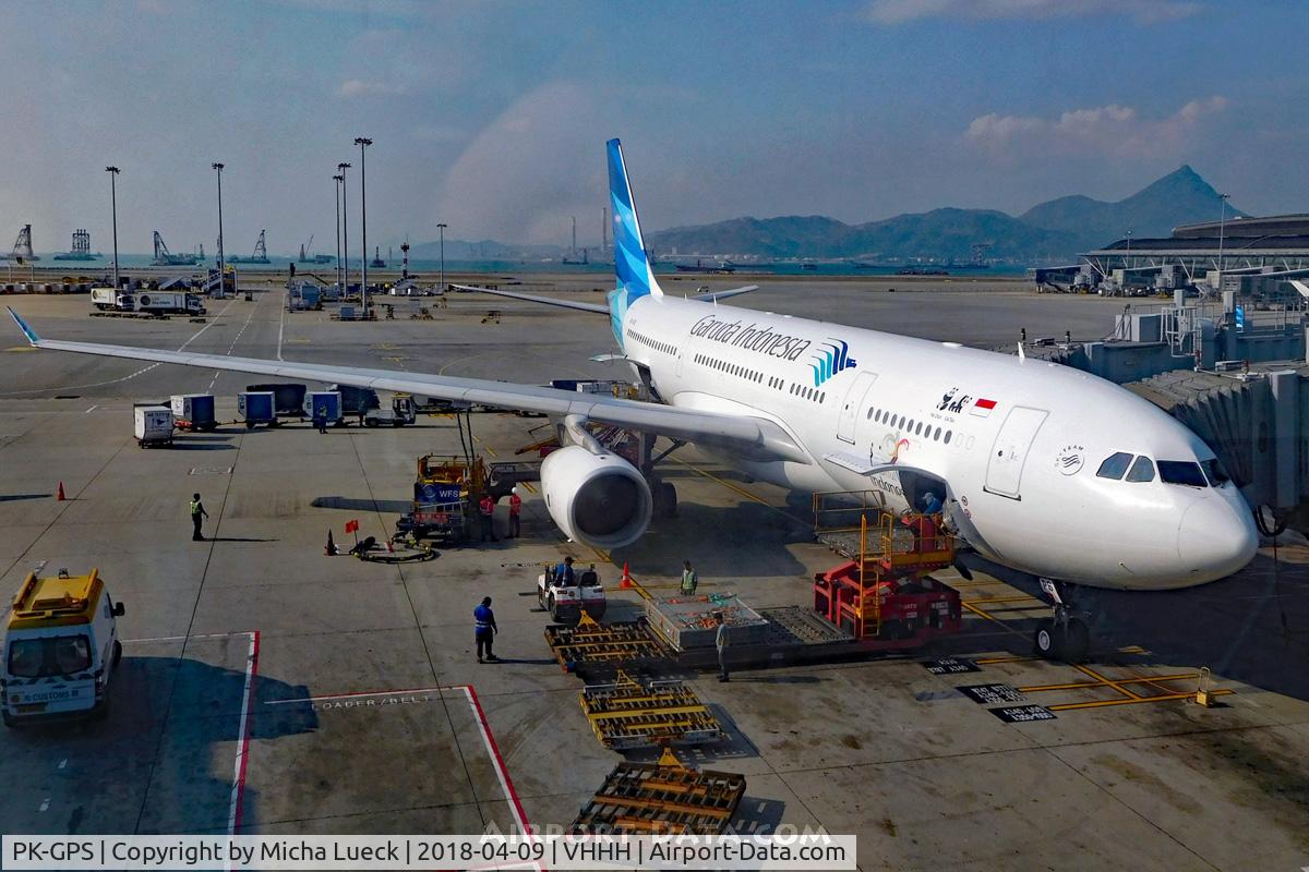 PK-GPS, 2013 Airbus A330-243 C/N 1474, At Hong Kong