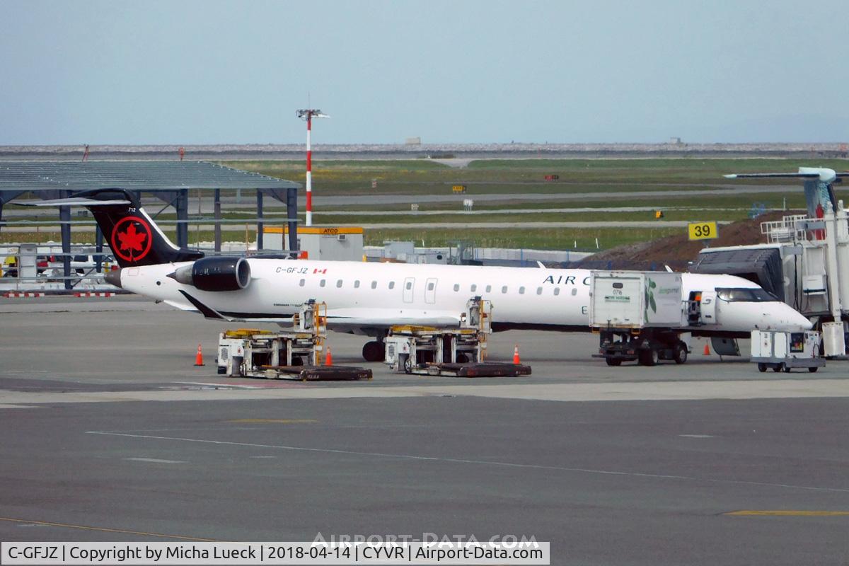 C-GFJZ, 2005 Canadair CRJ-705ER (CL-600-2D15) Regional Jet C/N 15050, At Vancouver