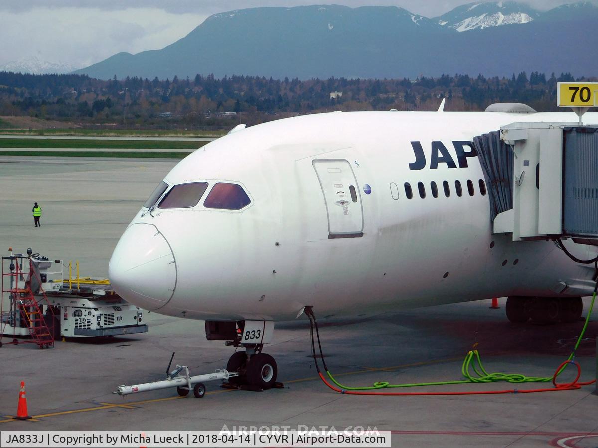 JA833J, 2013 Boeing 787-8 Dreamliner C/N 34846, At Vancouver