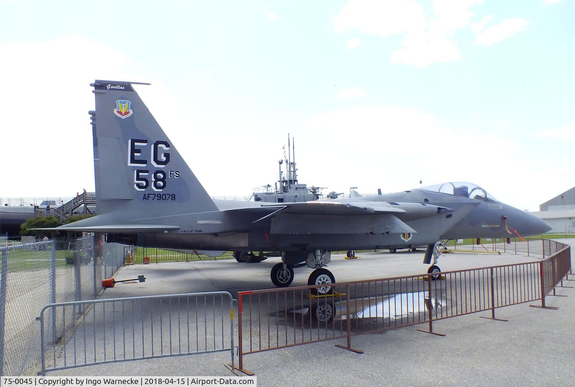 75-0045, 1975 McDonnell Douglas F-15A-13-MC Eagle C/N 145/A125, McDonnell Douglas F-15A Eagle at the USS Alabama Battleship Memorial Park, Mobile AL