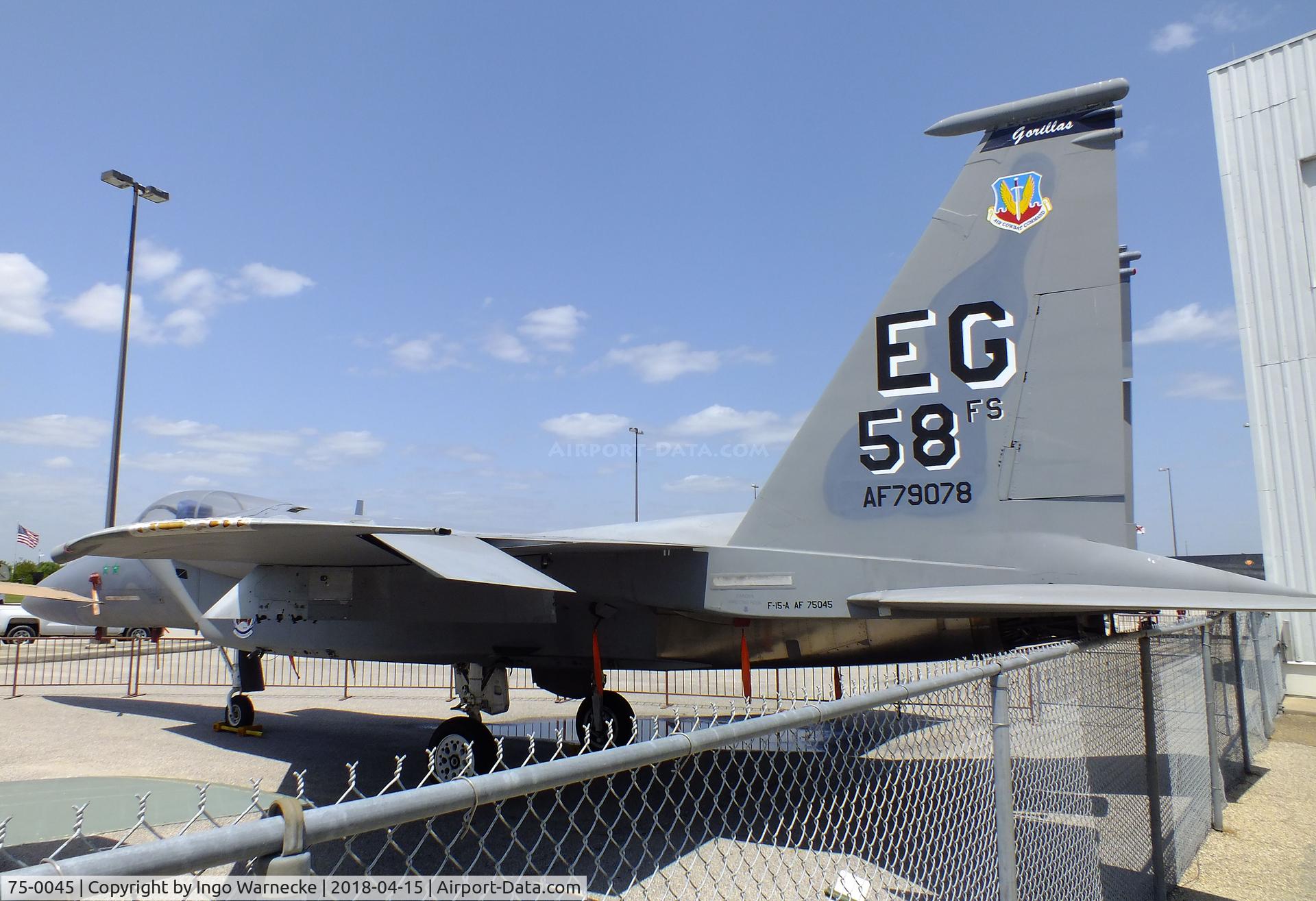 75-0045, 1975 McDonnell Douglas F-15A-13-MC Eagle C/N 145/A125, McDonnell Douglas F-15A Eagle at the USS Alabama Battleship Memorial Park, Mobile AL