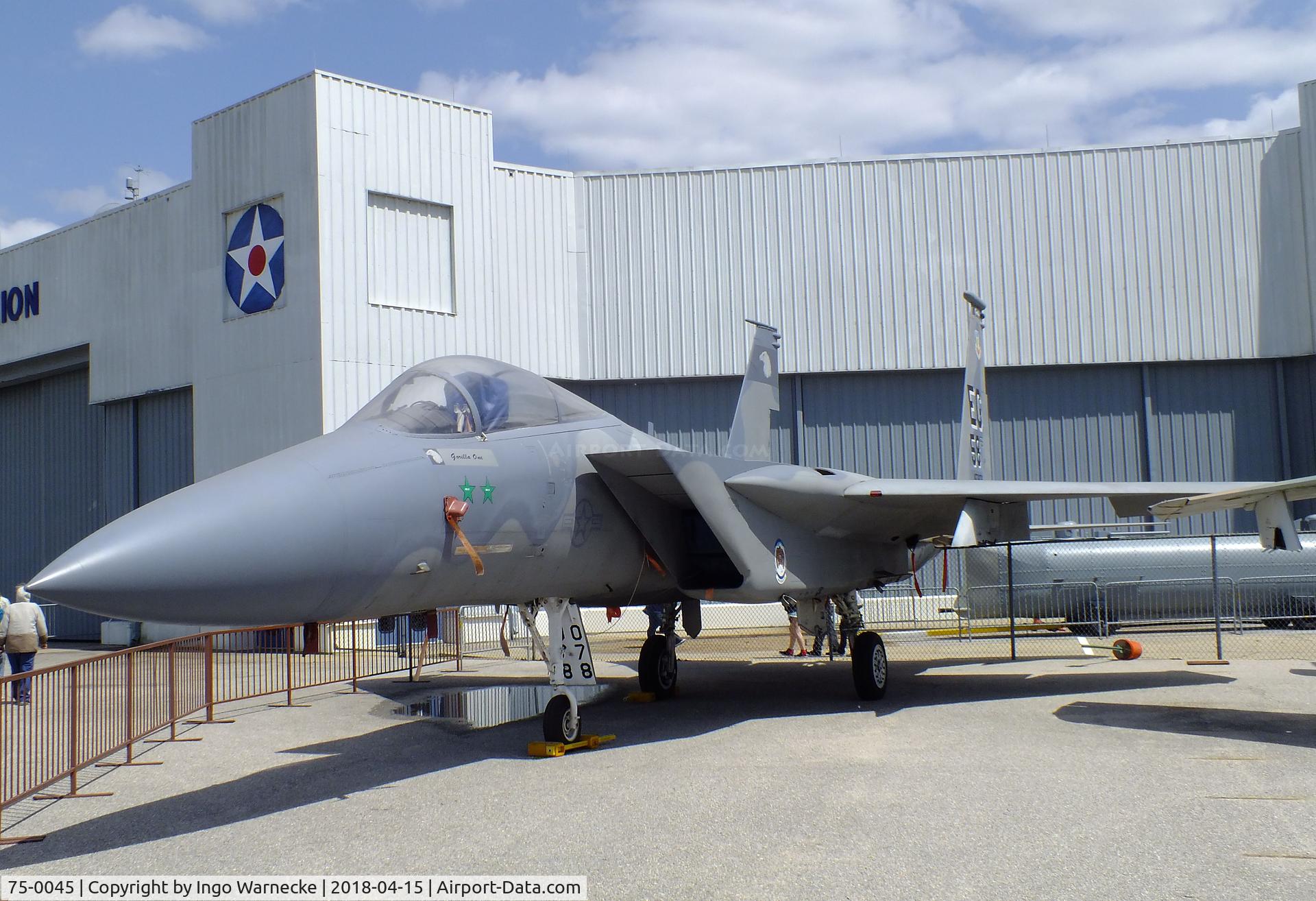 75-0045, 1975 McDonnell Douglas F-15A-13-MC Eagle C/N 145/A125, McDonnell Douglas F-15A Eagle at the USS Alabama Battleship Memorial Park, Mobile AL