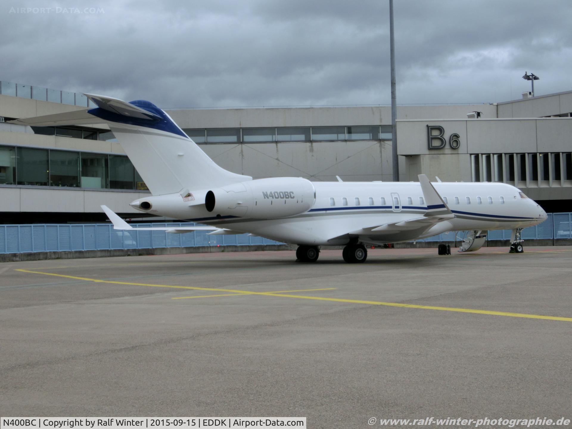 N400BC, 2013 Bombardier BD-700-1A10 Global 6000 C/N 9573, Bomardier BD-700-1A10 Global 6000 - Ball Corp. Broomfield CO - 9573 - N400BC - 15.09.2015 - CGN