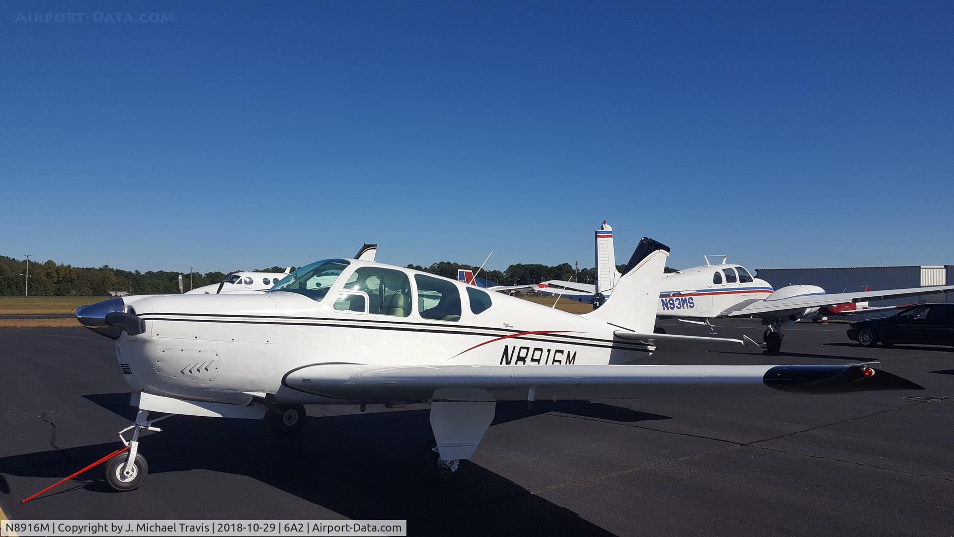 N8916M, 1964 Beech 35-B33 Debonair C/N CD-735, Fuel stop at 6A2.