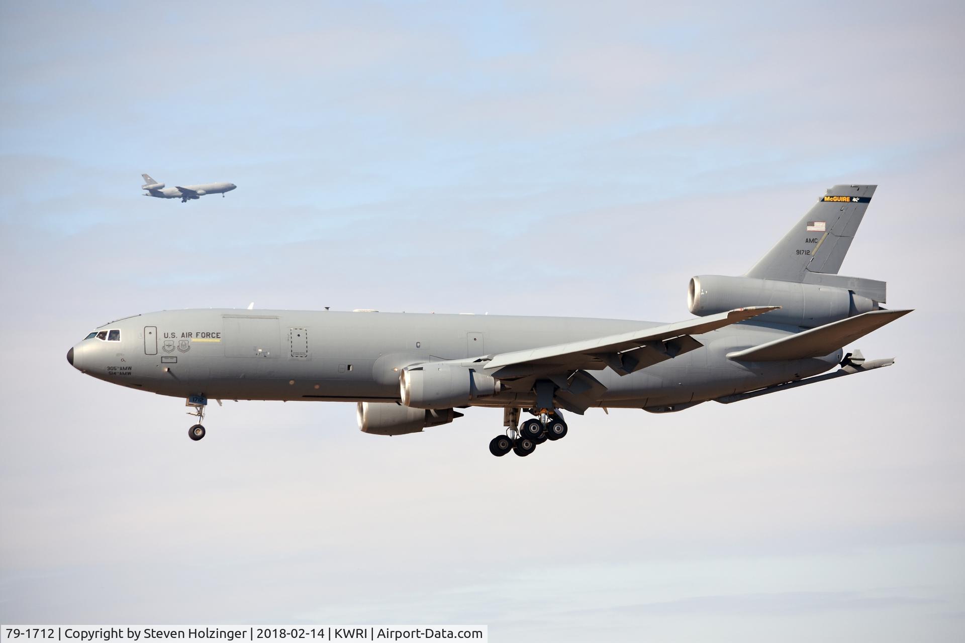 79-1712, 1981 McDonnell Douglas KC-10A Extender C/N 48204, KC-10s working together in the pattern at McGuire.