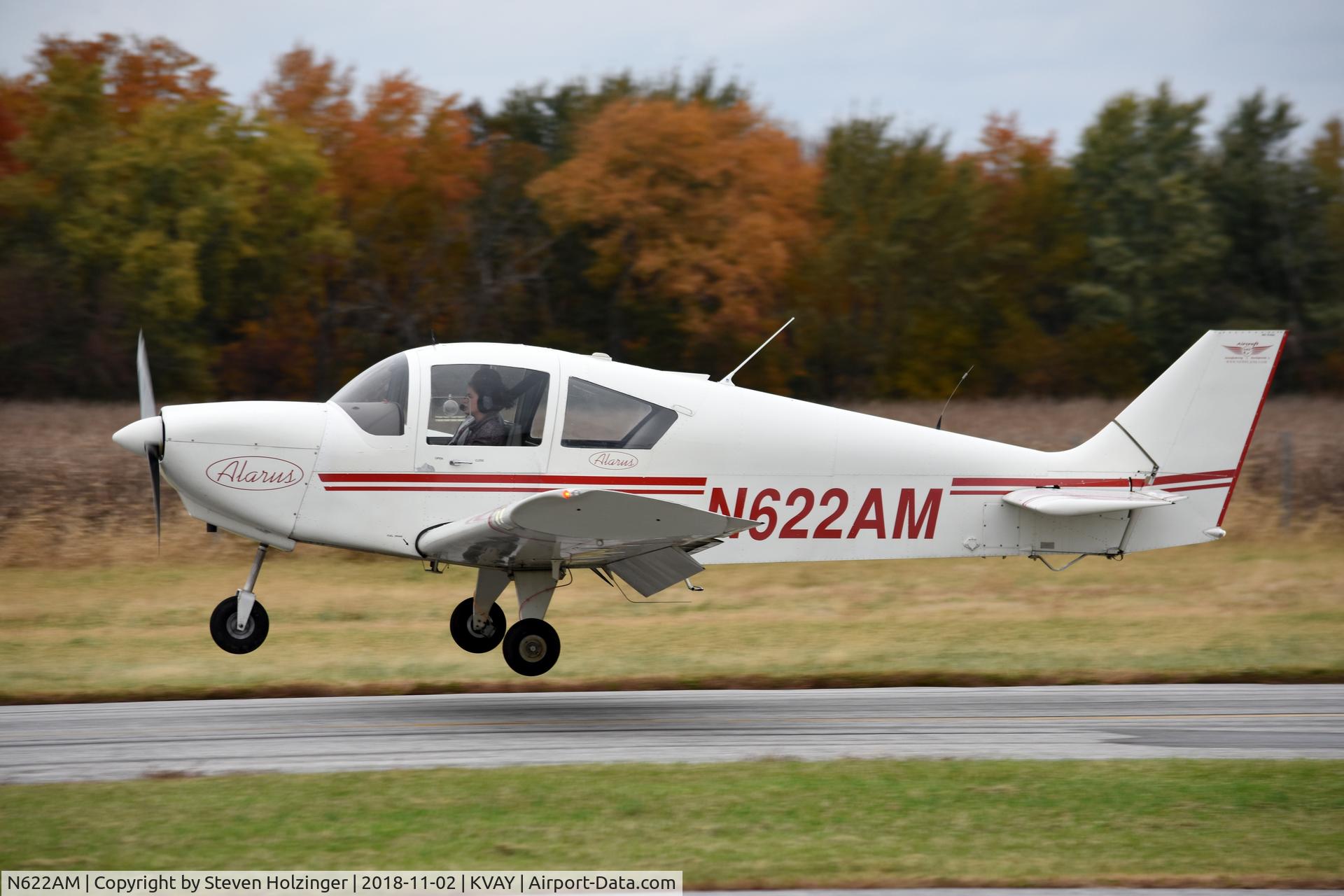 N622AM, 2003 AMD CH-2000 Alarus C/N 20-1023, The student pilot is just seconds away from making an absolutely perfect landing.