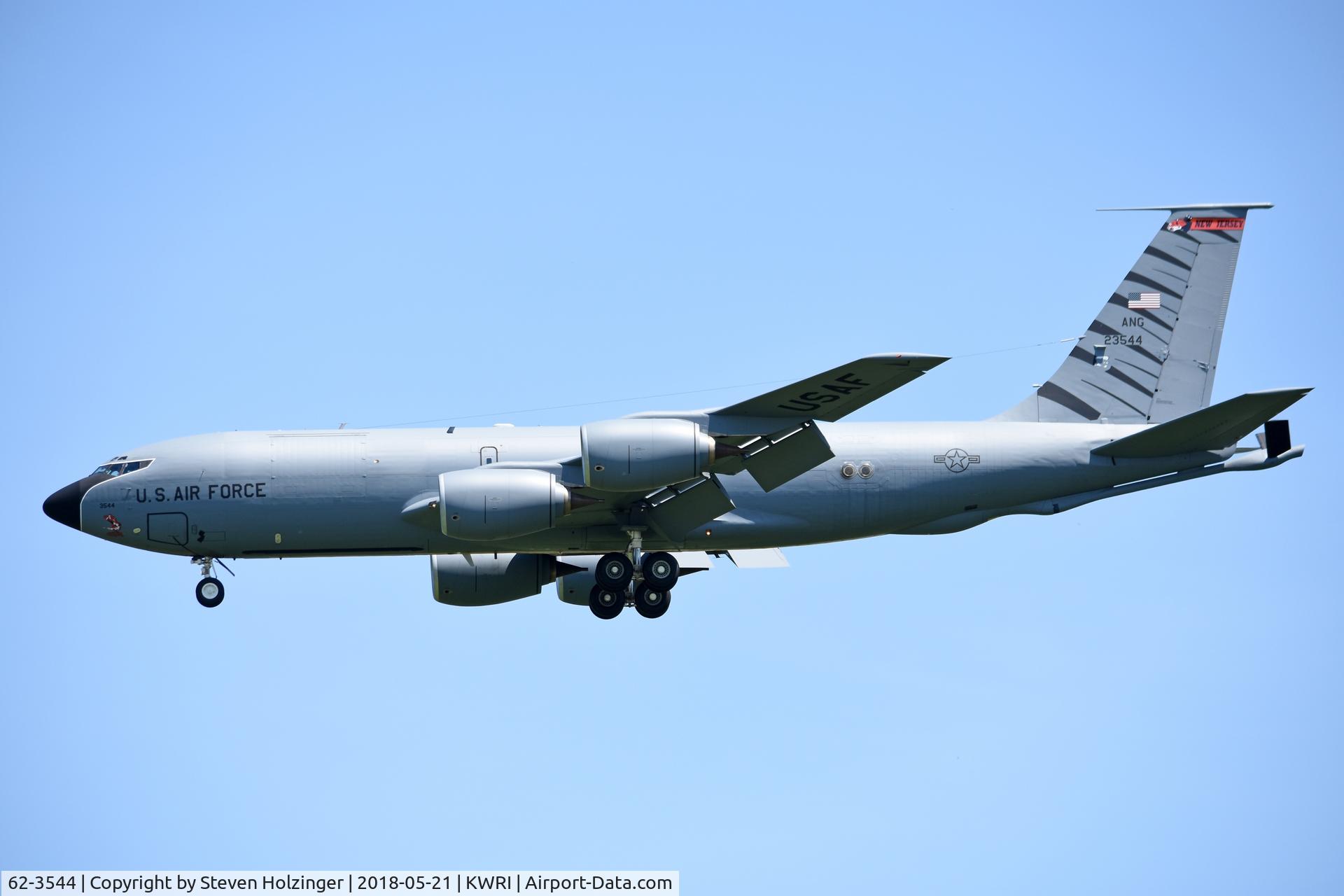 62-3544, 1962 Boeing KC-135R Stratotanker C/N 18527, Aircraft now wears commemorative tiger markings on the tail.
