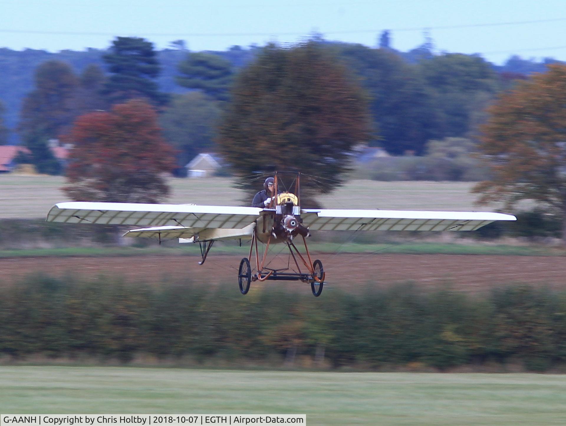 G-AANH, 1910 Deperdussin Monoplane Type D C/N BAPC005, This is the shot I should have uploaded instead of the previous which is actually G-AANI. My apologies. Great to see the Deperdussin lift off and fly past.
