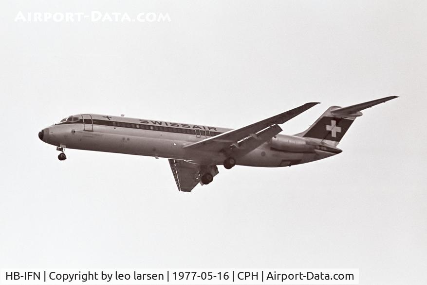 HB-IFN, 1967 Douglas DC-9-32 C/N 47094, Copenhagen 16.5.1977