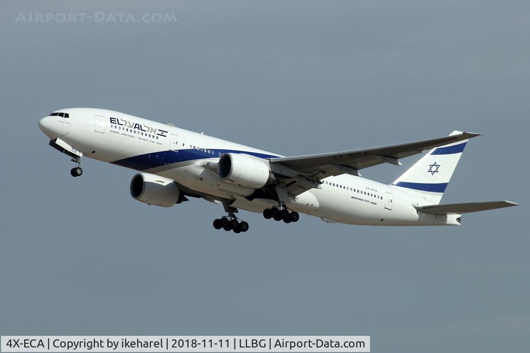 4X-ECA, 2001 Boeing 777-258/ER C/N 30831, Flight to Paris.