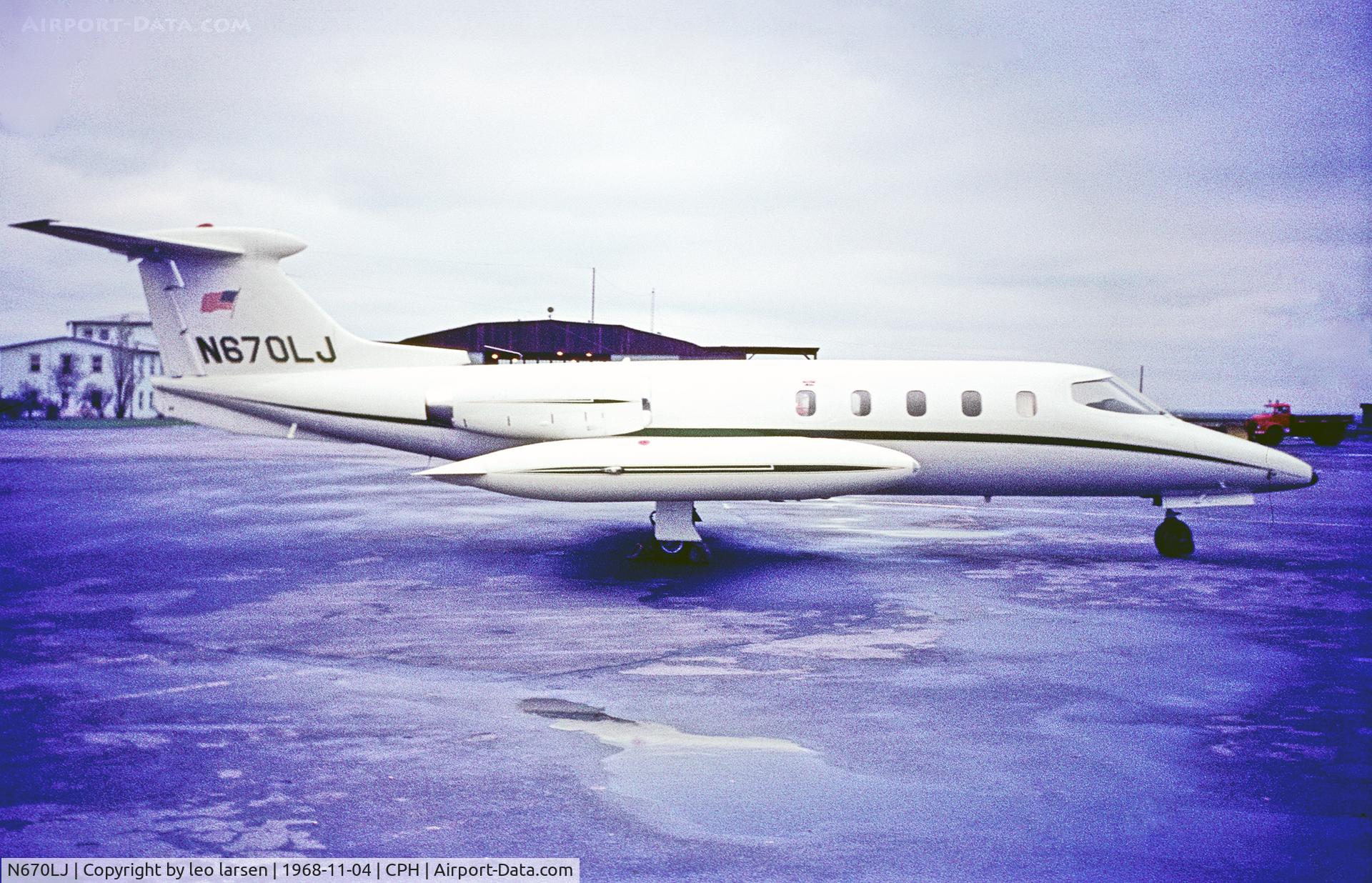 N670LJ, Gates Learjet 25 C/N 25-009, Copenhagen 4.11.1968