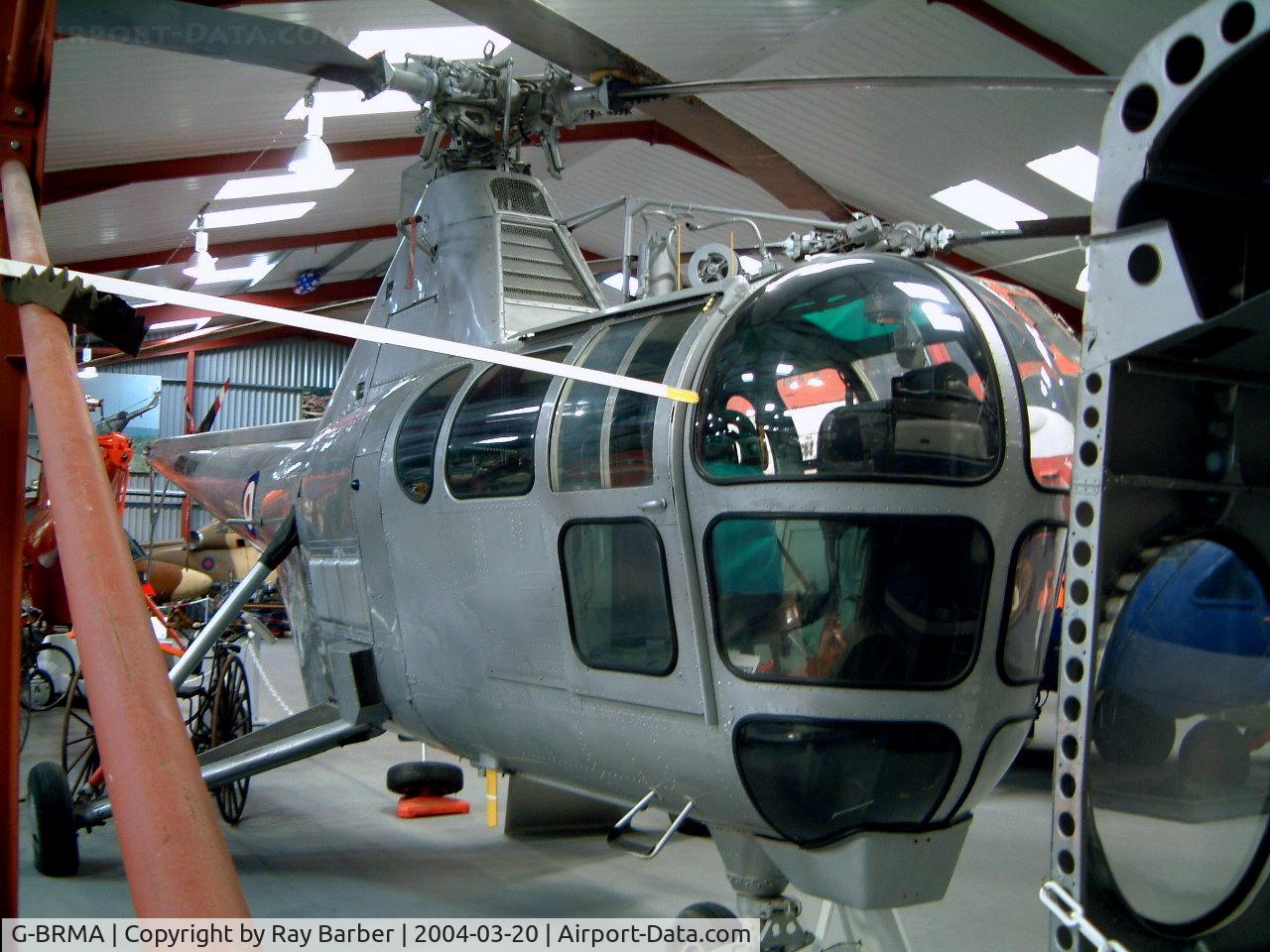 G-BRMA, 1952 Westland Dragonfly HR.5 C/N WA/H/50, G-BRMA   (WG719) Westland WS.51 Dragonfly HR.5 [WA/H/050] (Ex Royal Navy / The Helicopter Museum) Weston-super-Mare~G 20/03/2004. Wears former marks of WG719