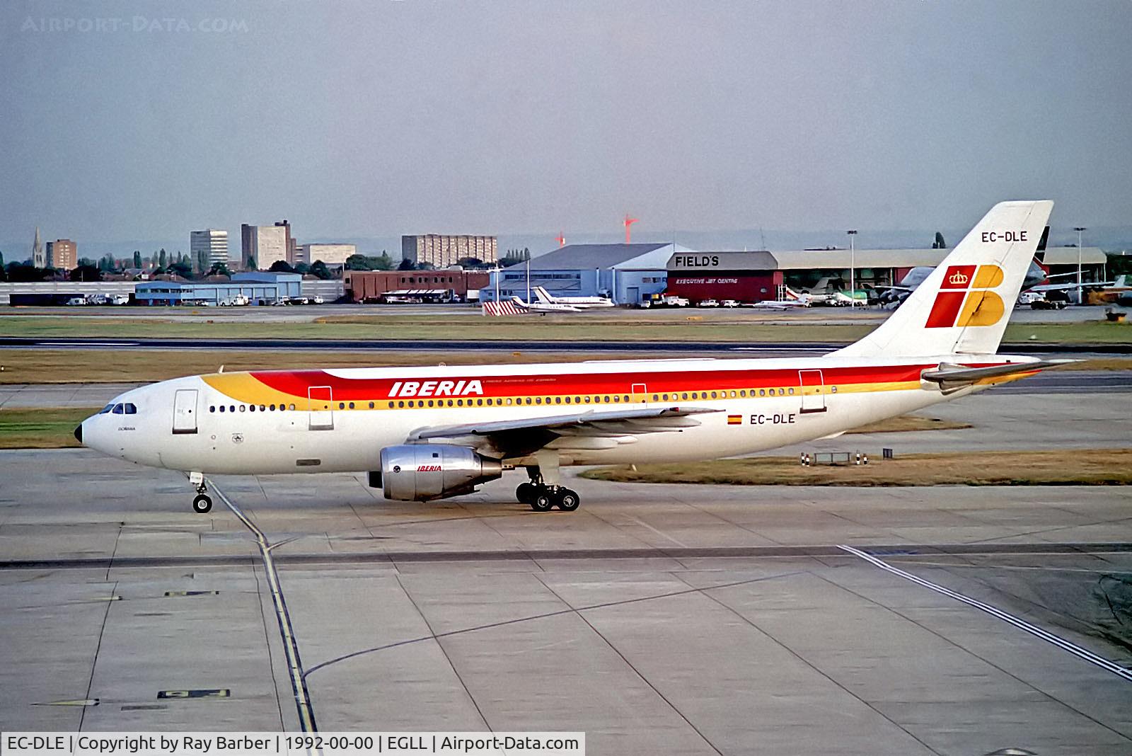 EC-DLE, 1981 Airbus A300B4-120 C/N 130, EC-DLE   Airbus A300B4-120 [130] (Iberia) Heathrow~G @ 1992
