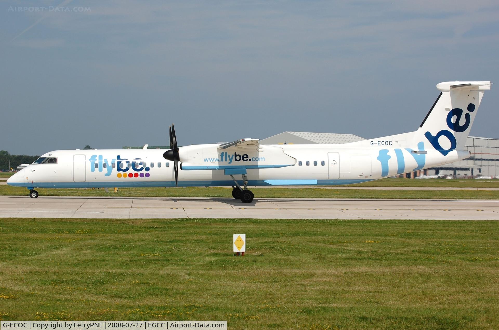 G-ECOC, 2007 De Havilland Canada DHC-8-402Q Dash 8 C/N 4197, Flybe DHC8 lined-up.